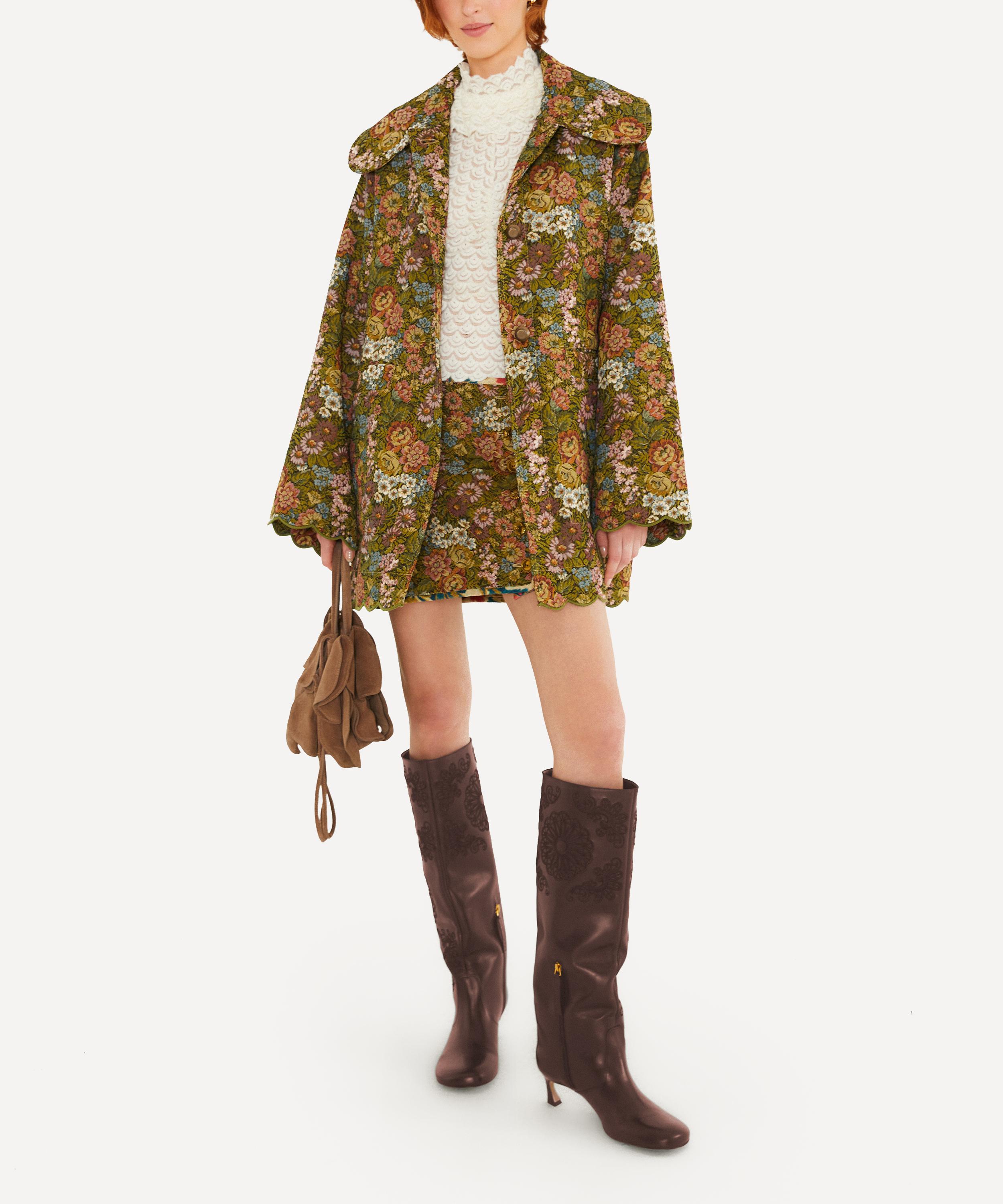 FARM Rio - Jacquard Arabesque Matelasse Mini Skirt image number 3