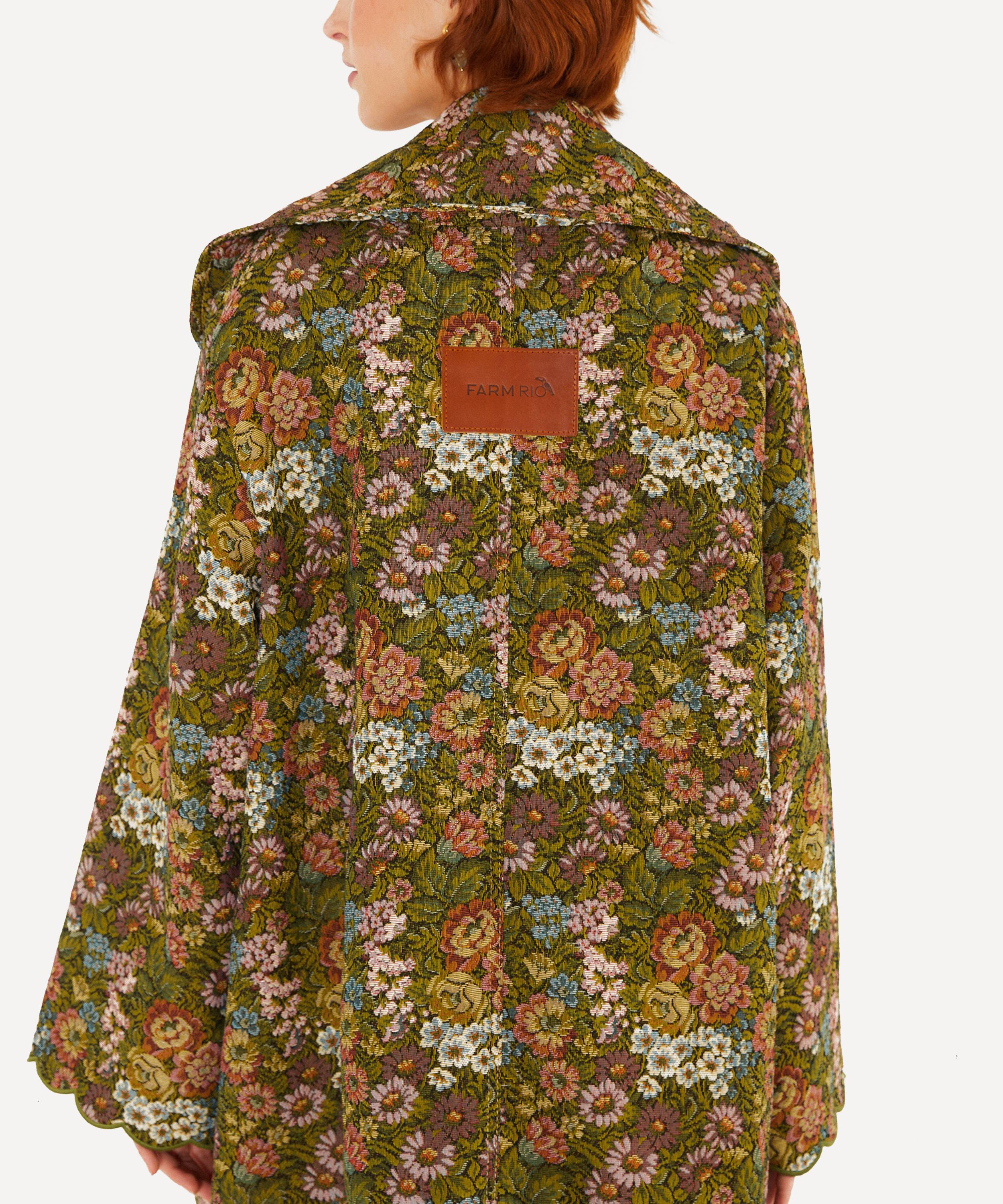 FARM Rio - Jacquard Flower Trench Coat image number 2