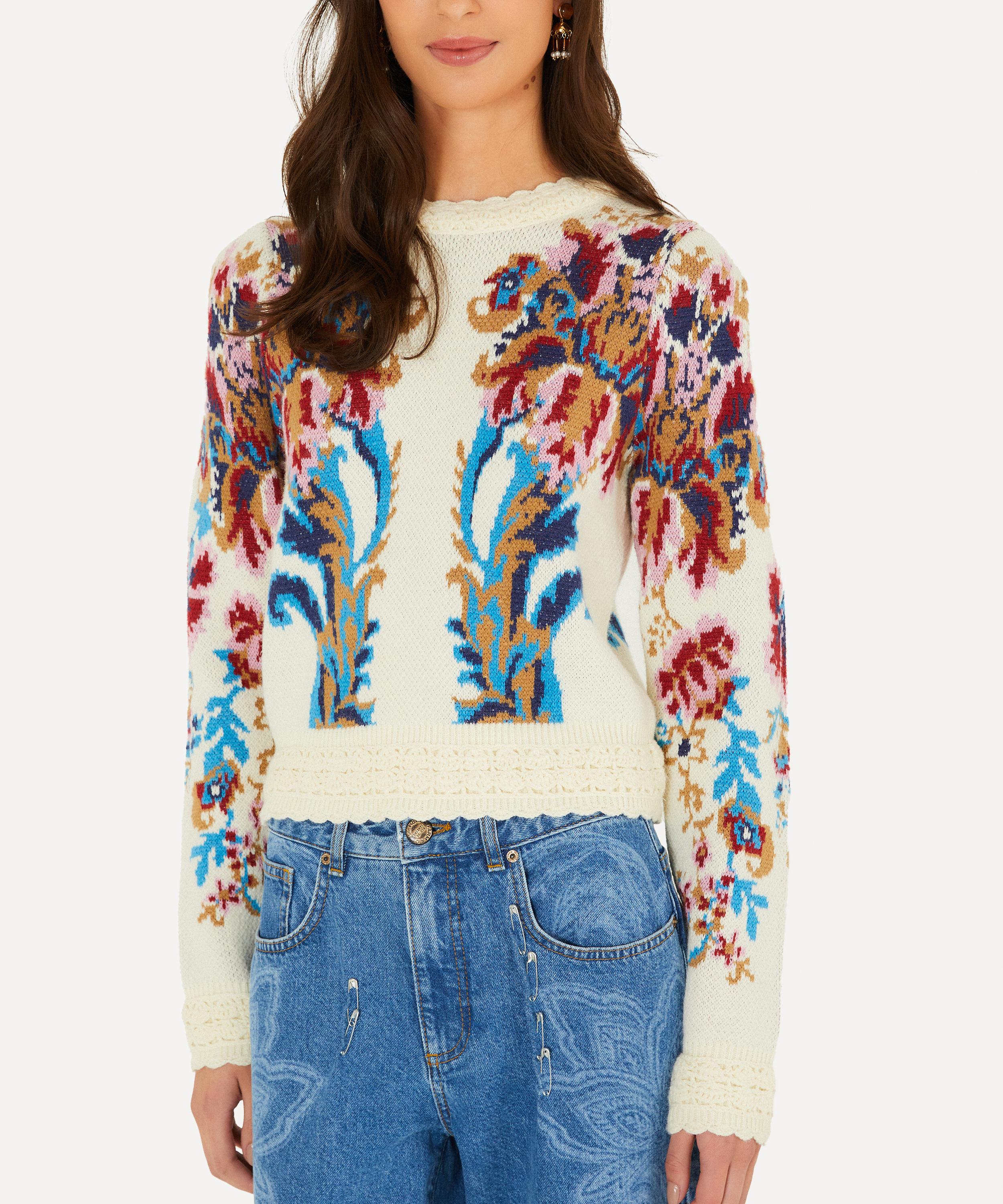FARM Rio - Off-White Arabesque Knit Sweater image number 0
