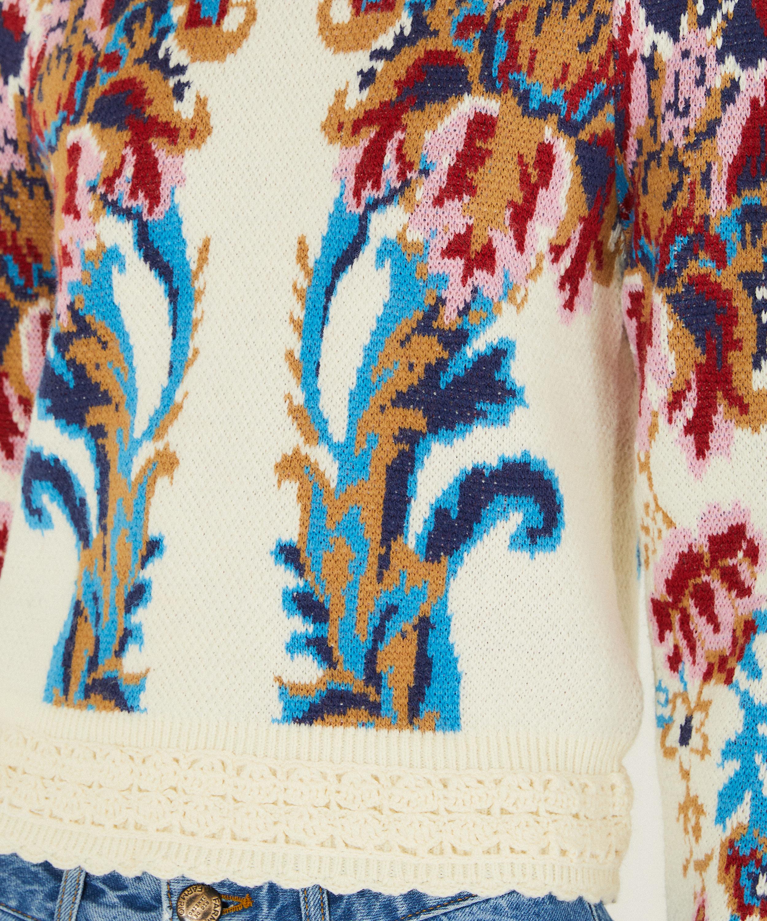 FARM Rio - Off-White Arabesque Knit Sweater image number 1