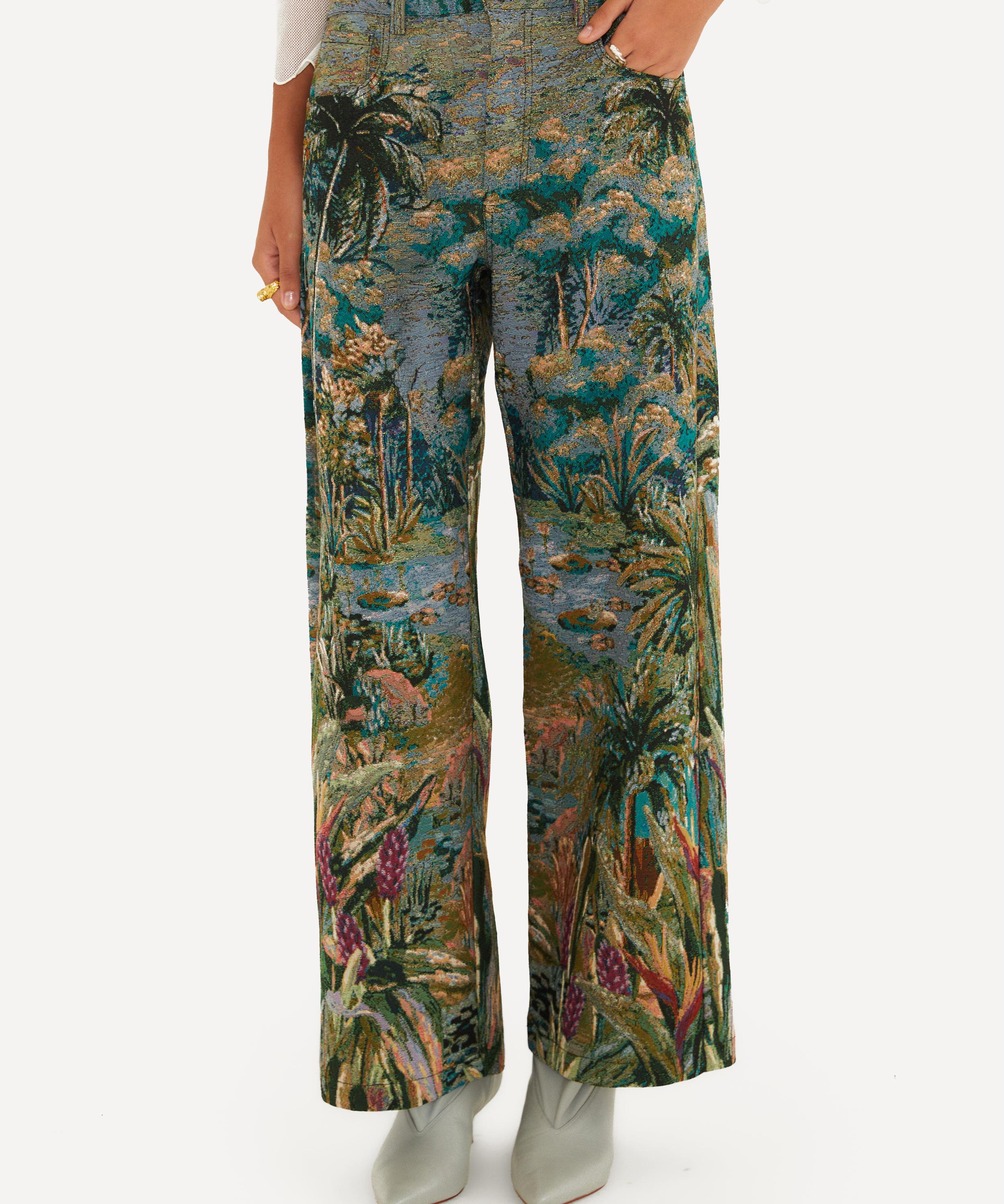 FARM Rio - Jacquard Petricor Multicolor Denim Trousers image number 0