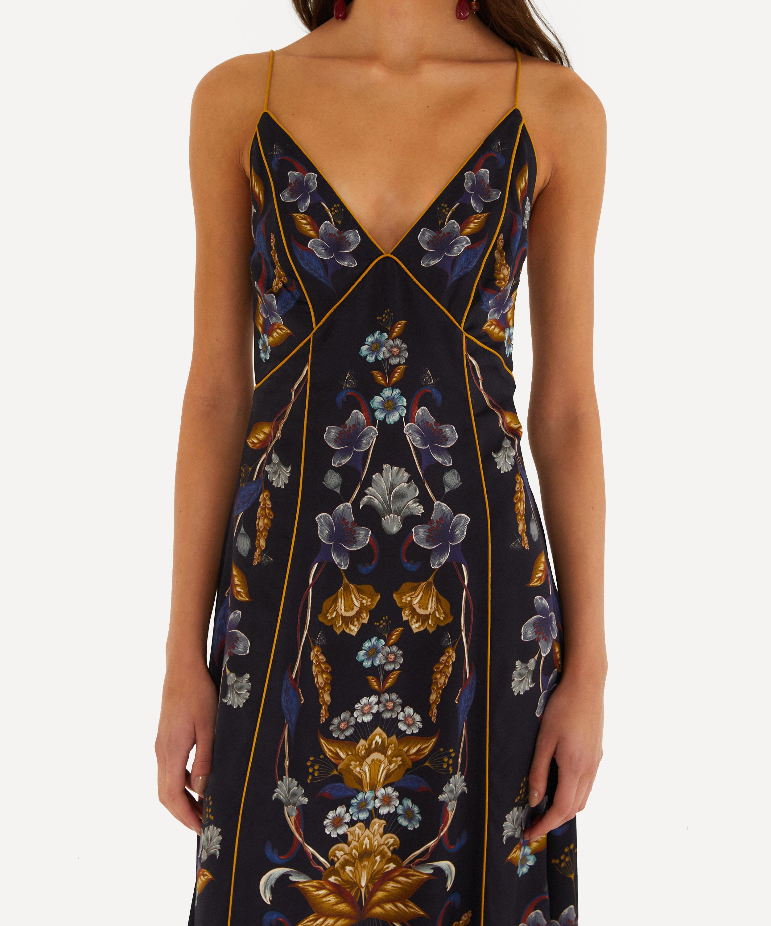 FARM Rio - Navy Golden Nature Slip Maxi Dress image number 1