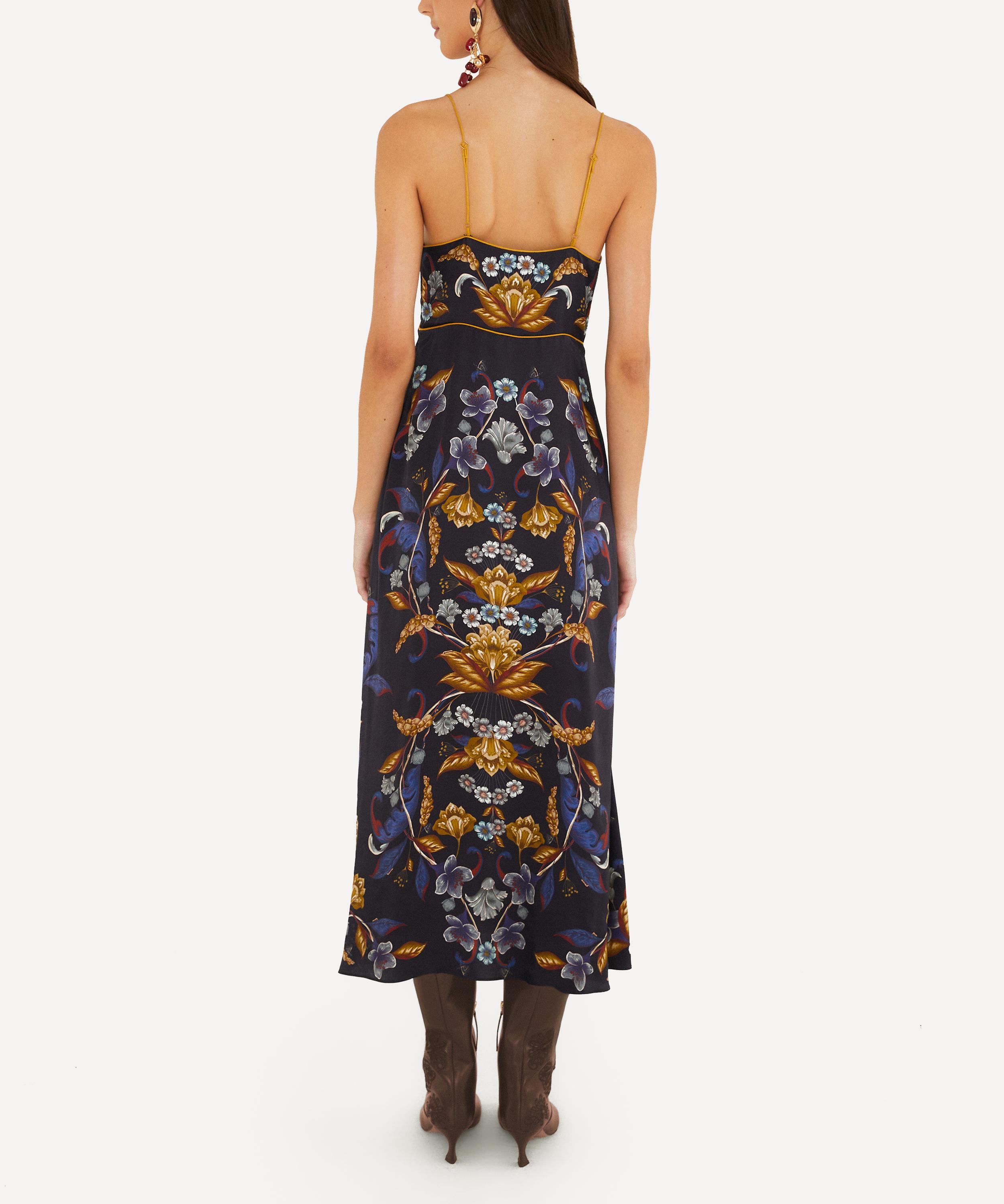 FARM Rio - Navy Golden Nature Slip Maxi Dress image number 2