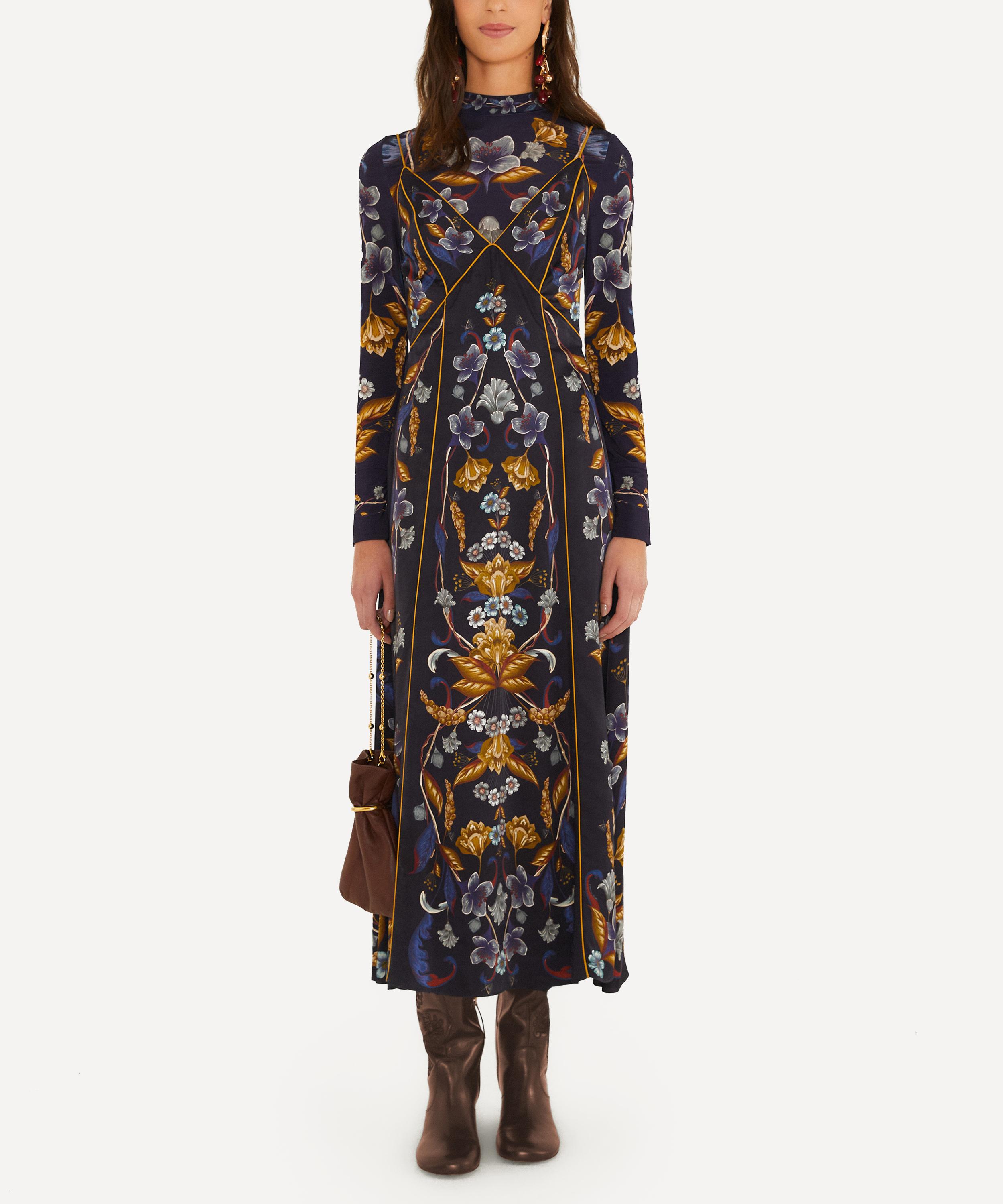 FARM Rio - Navy Golden Nature Slip Maxi Dress image number 3