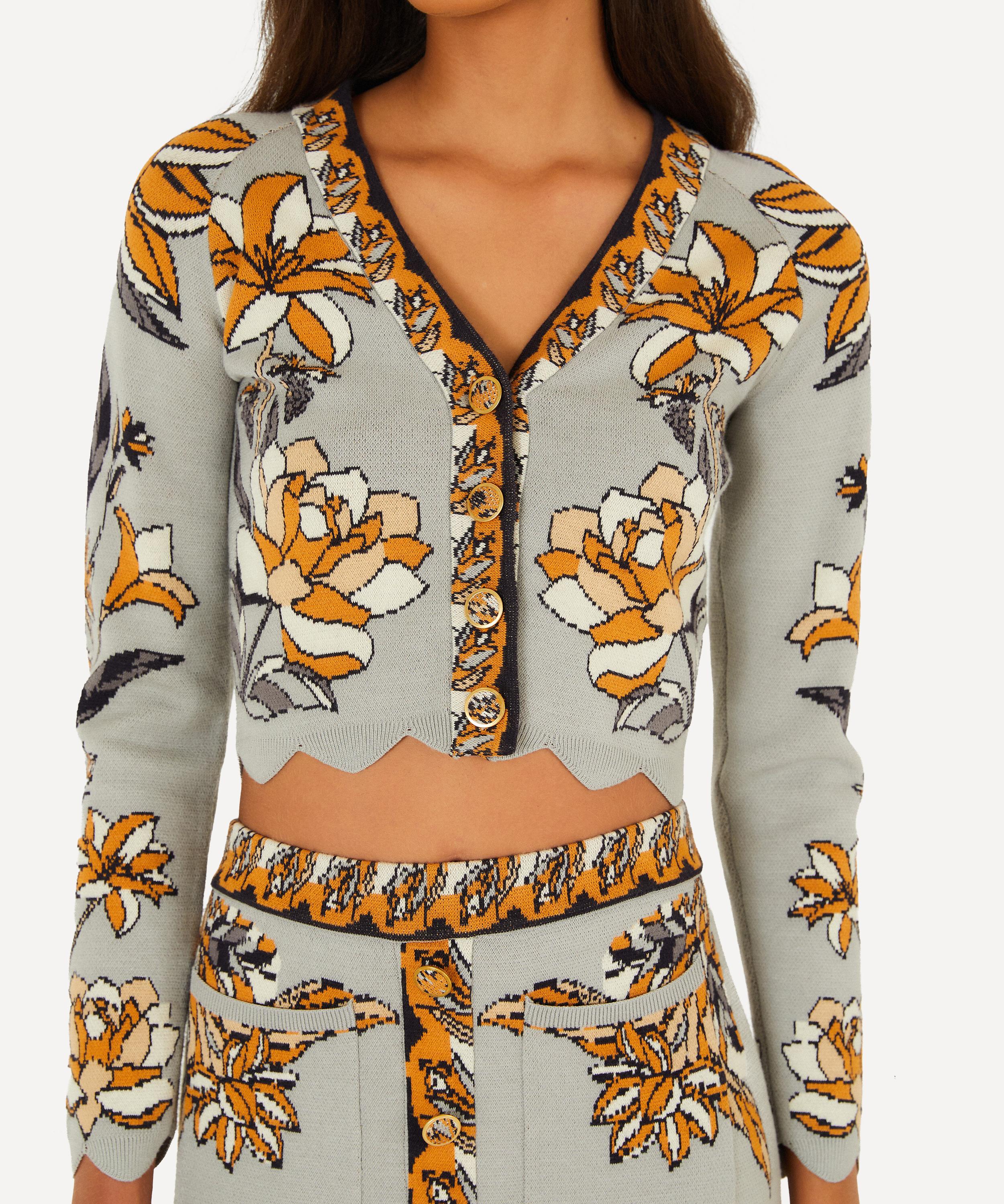 FARM Rio - Grey Stained Glass Beauty Knit Top image number 1