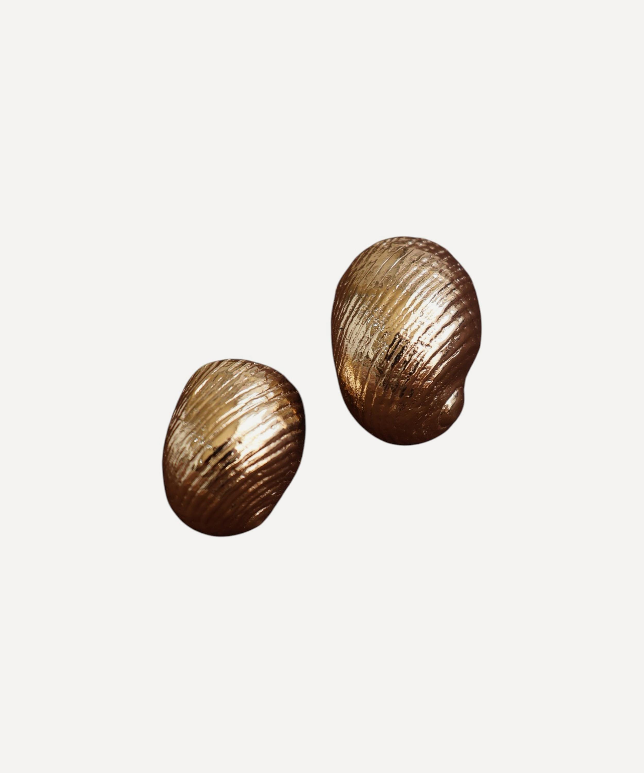 Pacharee - 18ct Gold-Plated Silver Scone Earrings image number 0