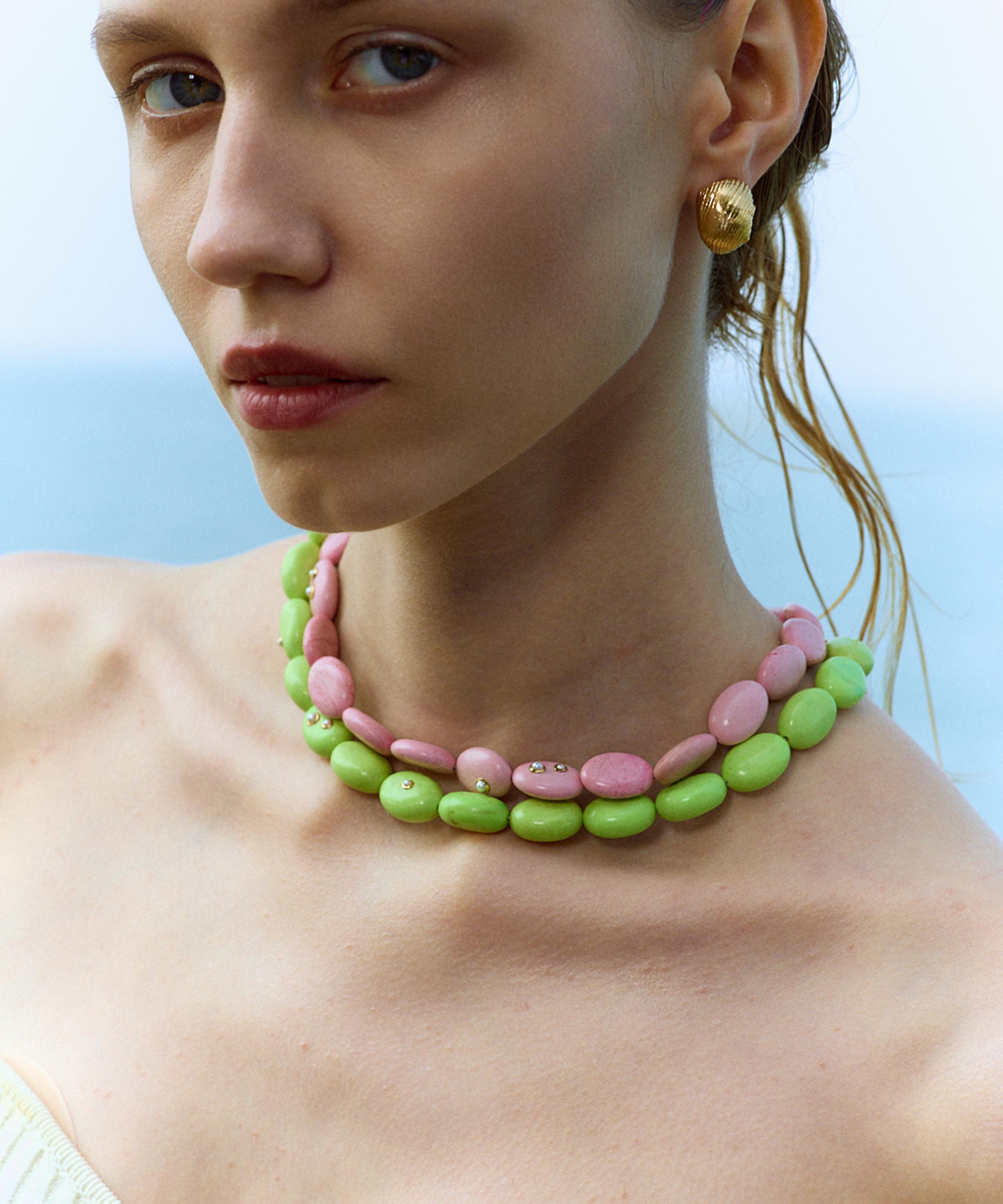 Pacharee - 18ct Gold-Plated Silver Pink Jahn Candy Pearl Necklace image number 1