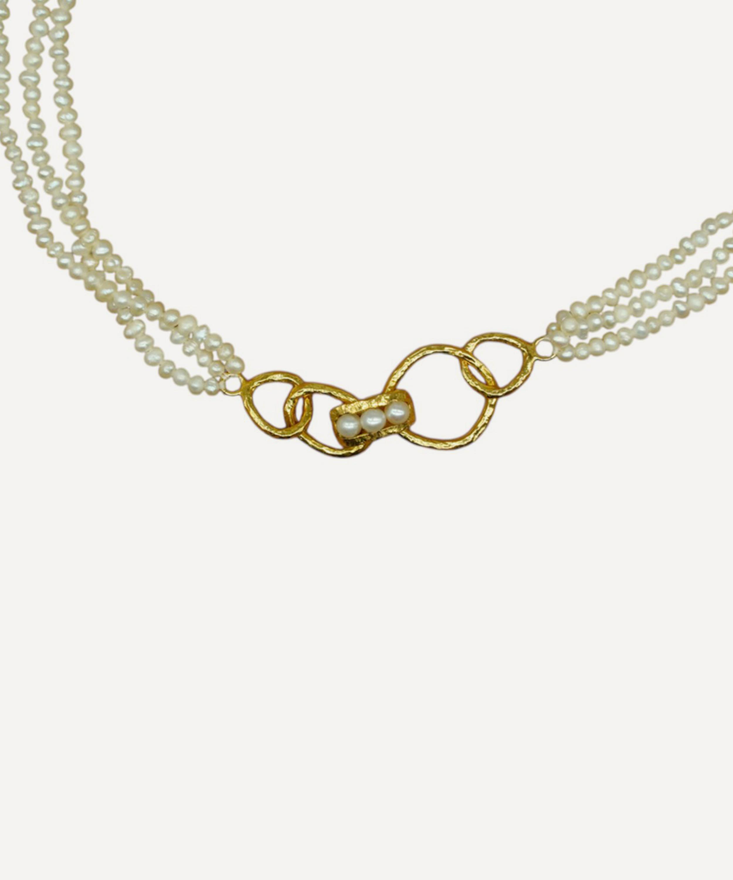 Pacharee - 18ct Gold-Plated Silver Latok Pearl Necklace image number 0