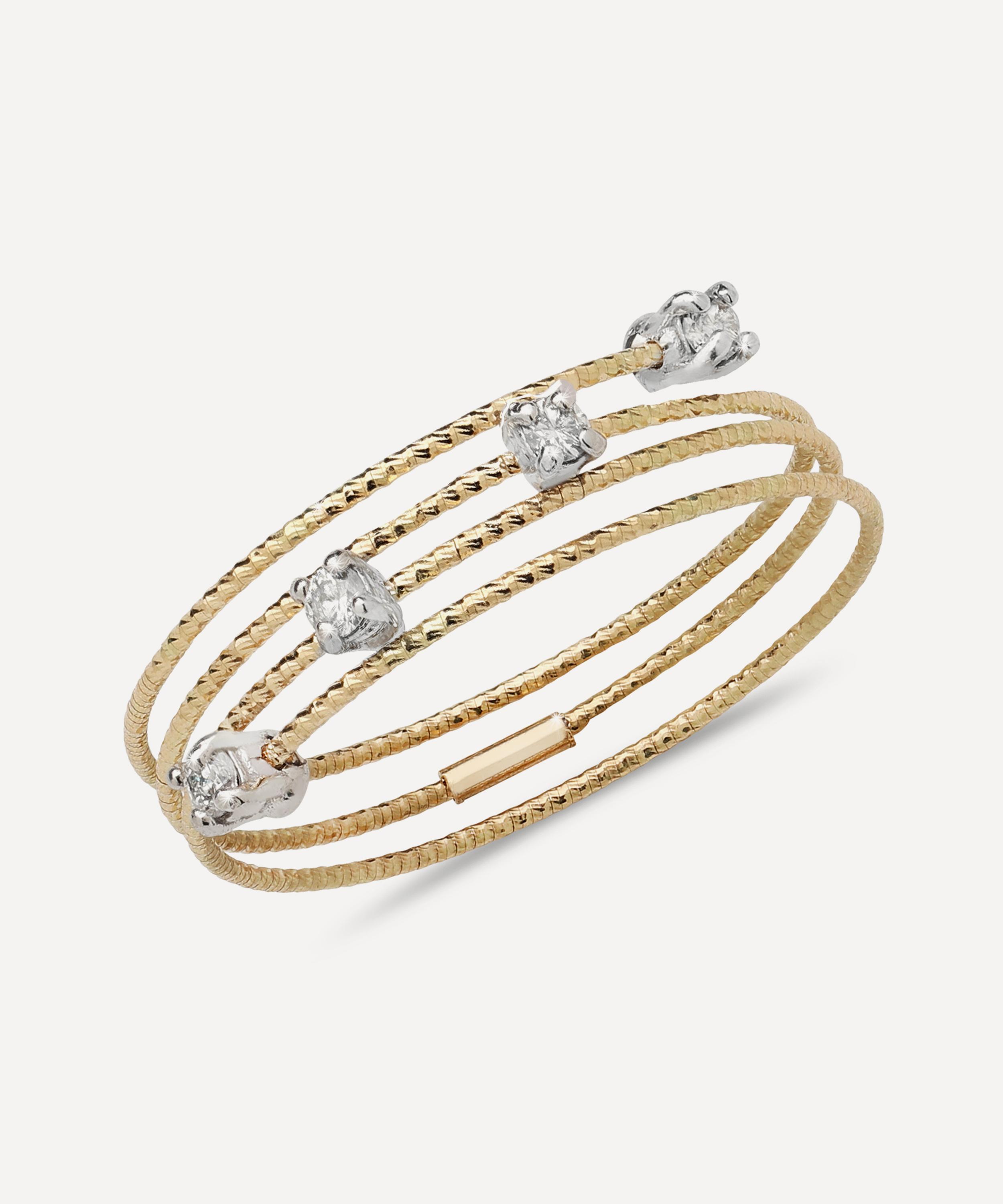 Ritique - 18ct Gold Multi Wire Quatro Diamond Ring image number 0