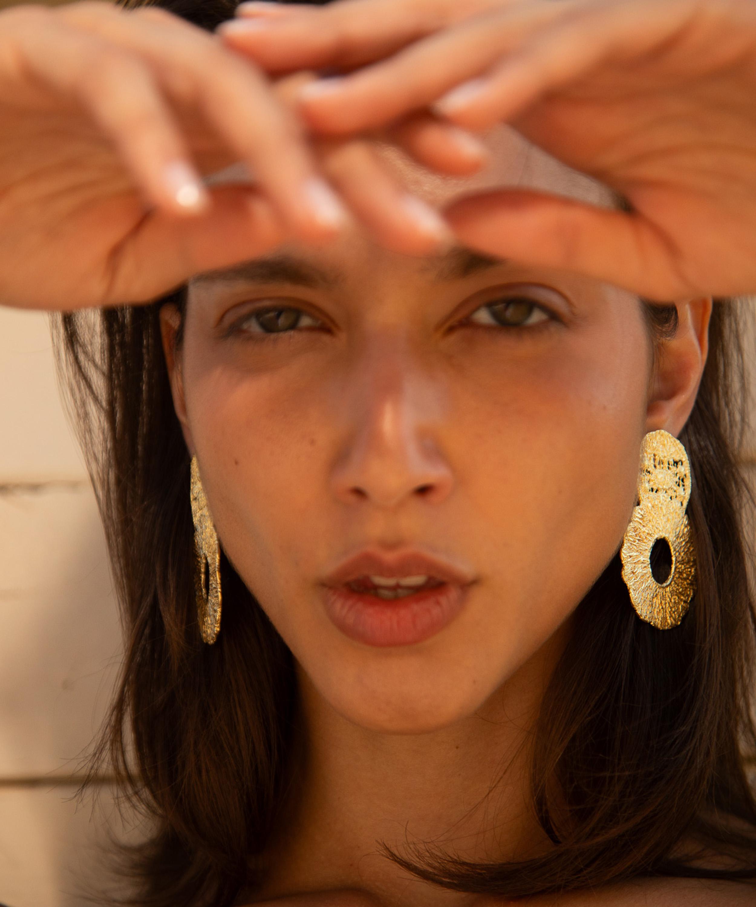 YSSO - 18ct-24ct Gold Plated Amaryllis Earrings image number 2