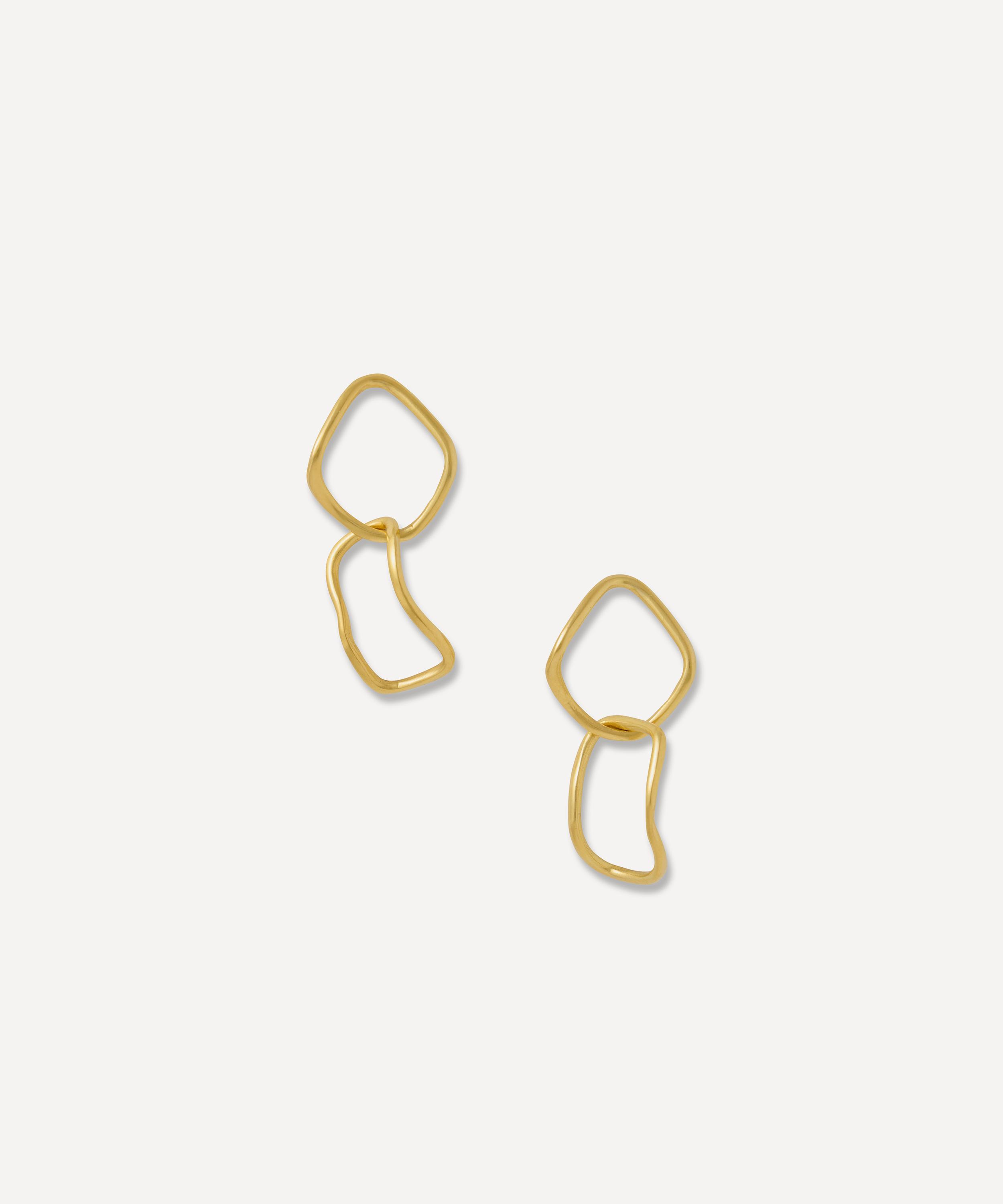 YSSO -  18ct-24ct Gold Plated Voyage Chain Earrings image number 0