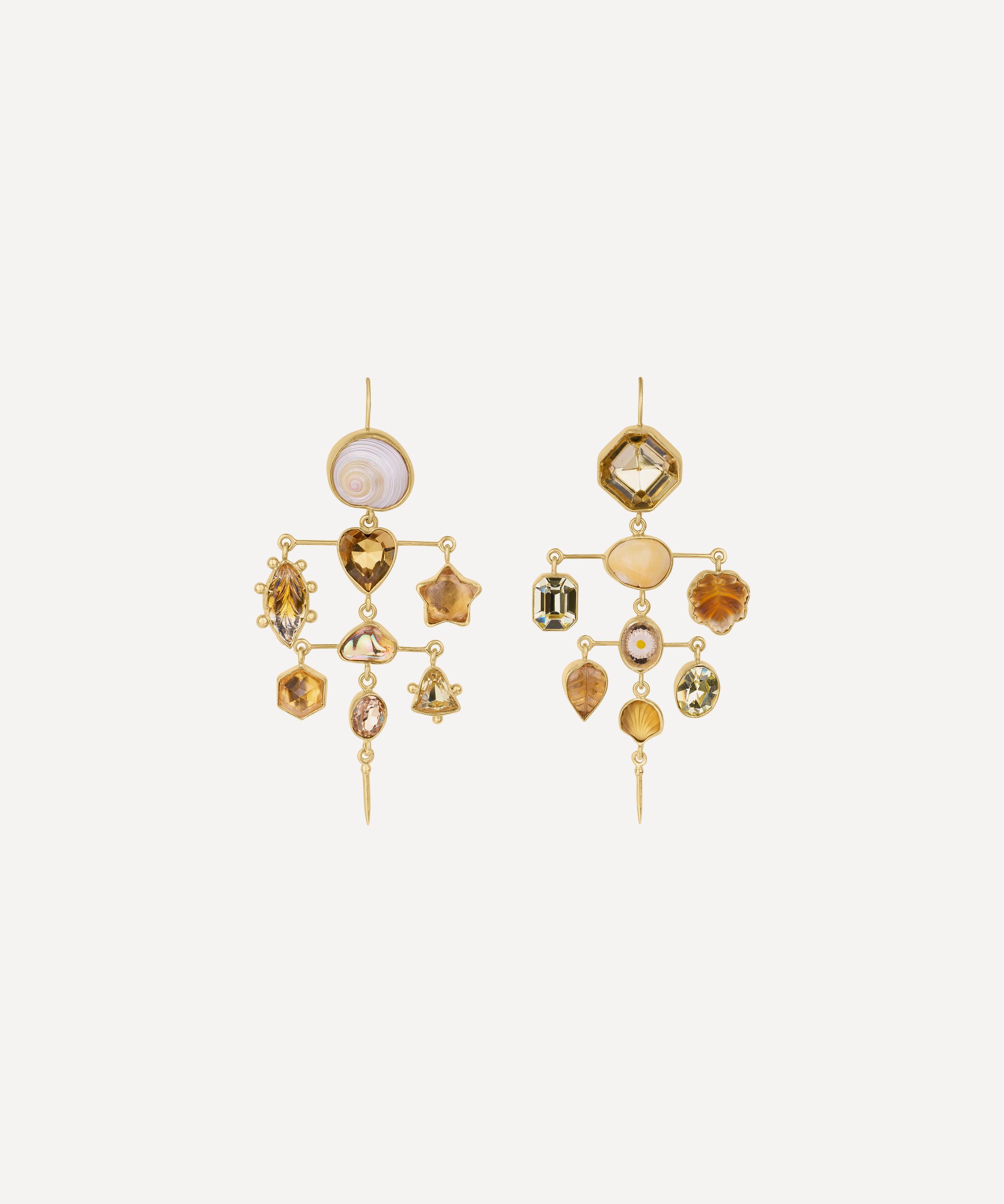 Grainne Morton - 18ct Gold-Plated Layered Victorian Drop Earrings
