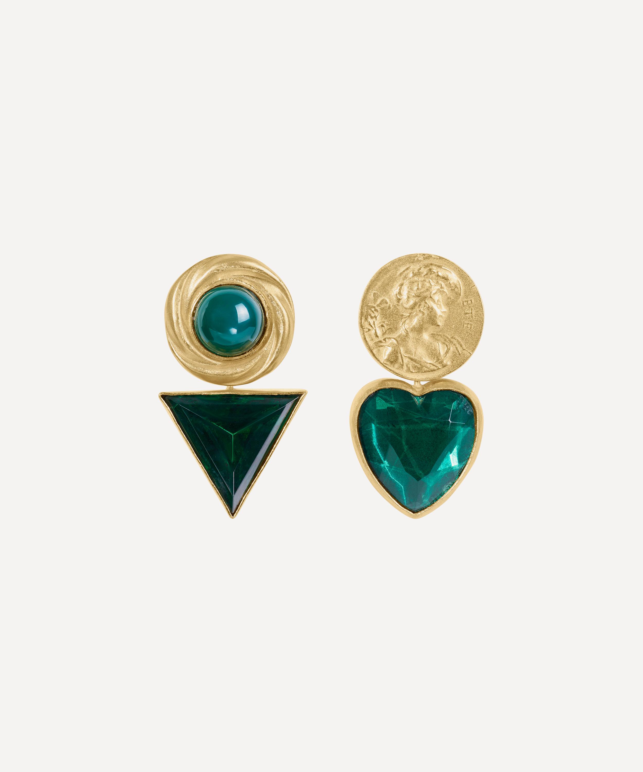 Grainne Morton - 18ct Gold-Plated Large Detachable Drop Earrings