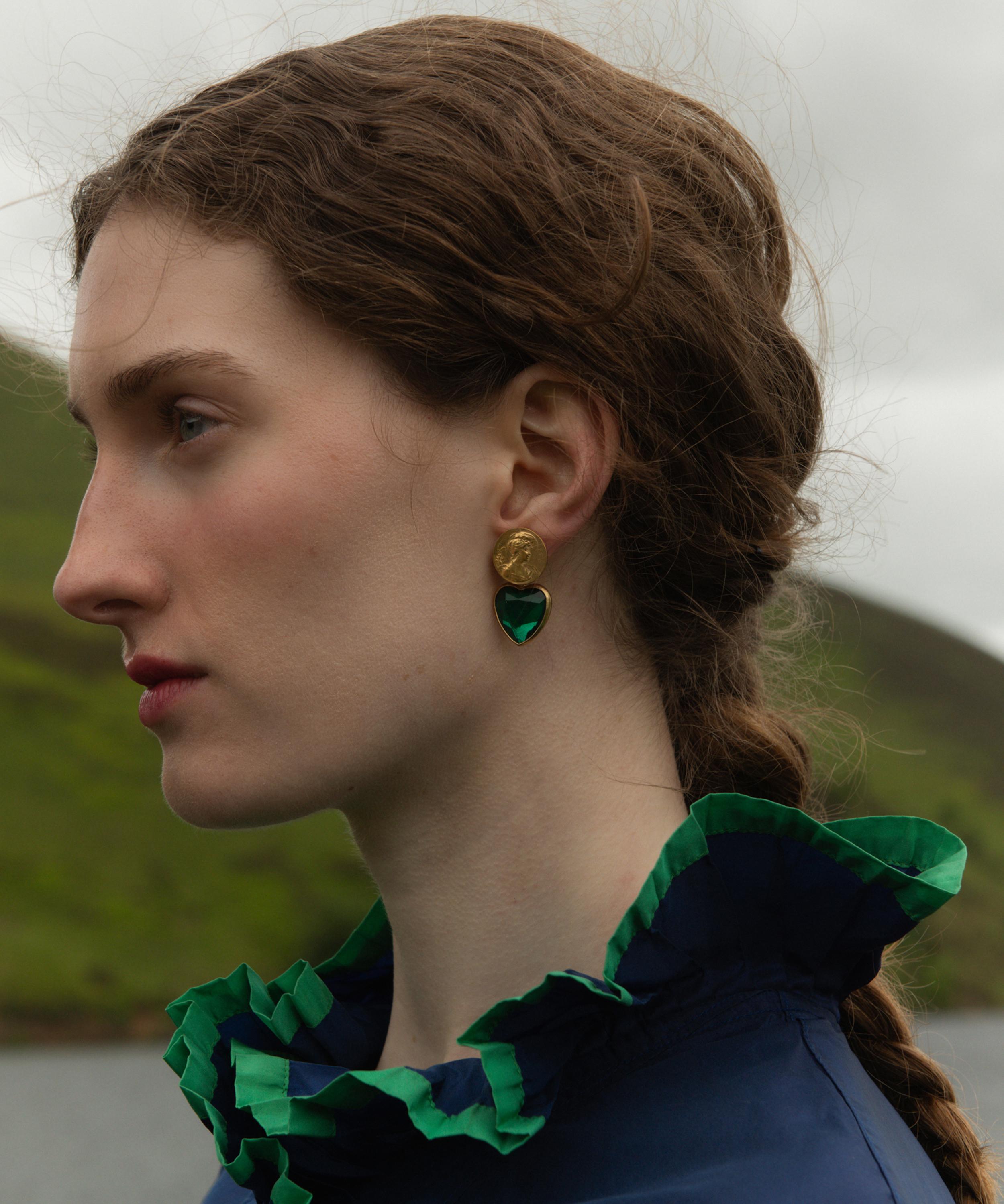Grainne Morton - 18ct Gold-Plated Large Detachable Drop Earrings image number 1