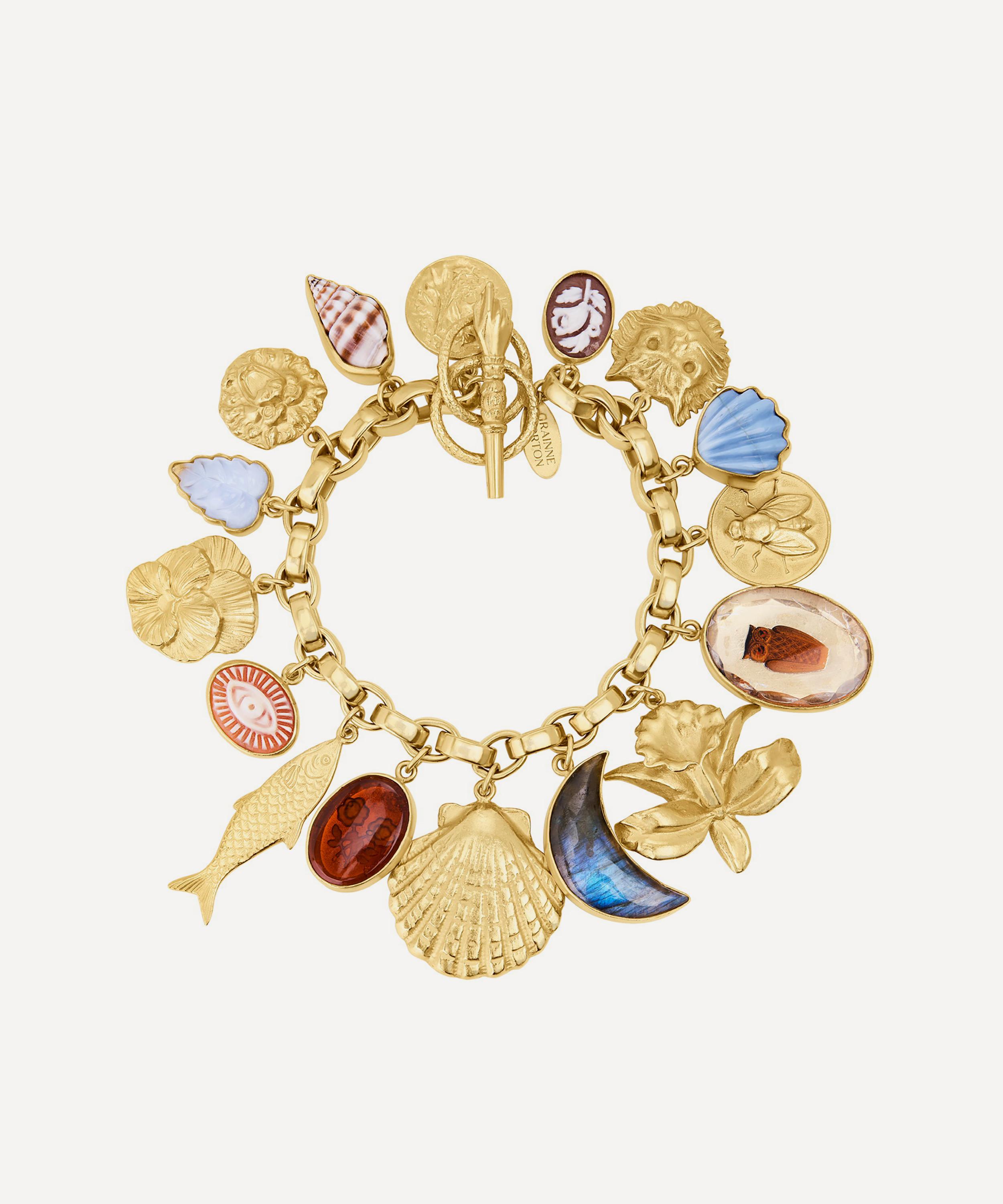 Grainne Morton 18ct Gold-Plated Chunky Charm Bracelet | Liberty