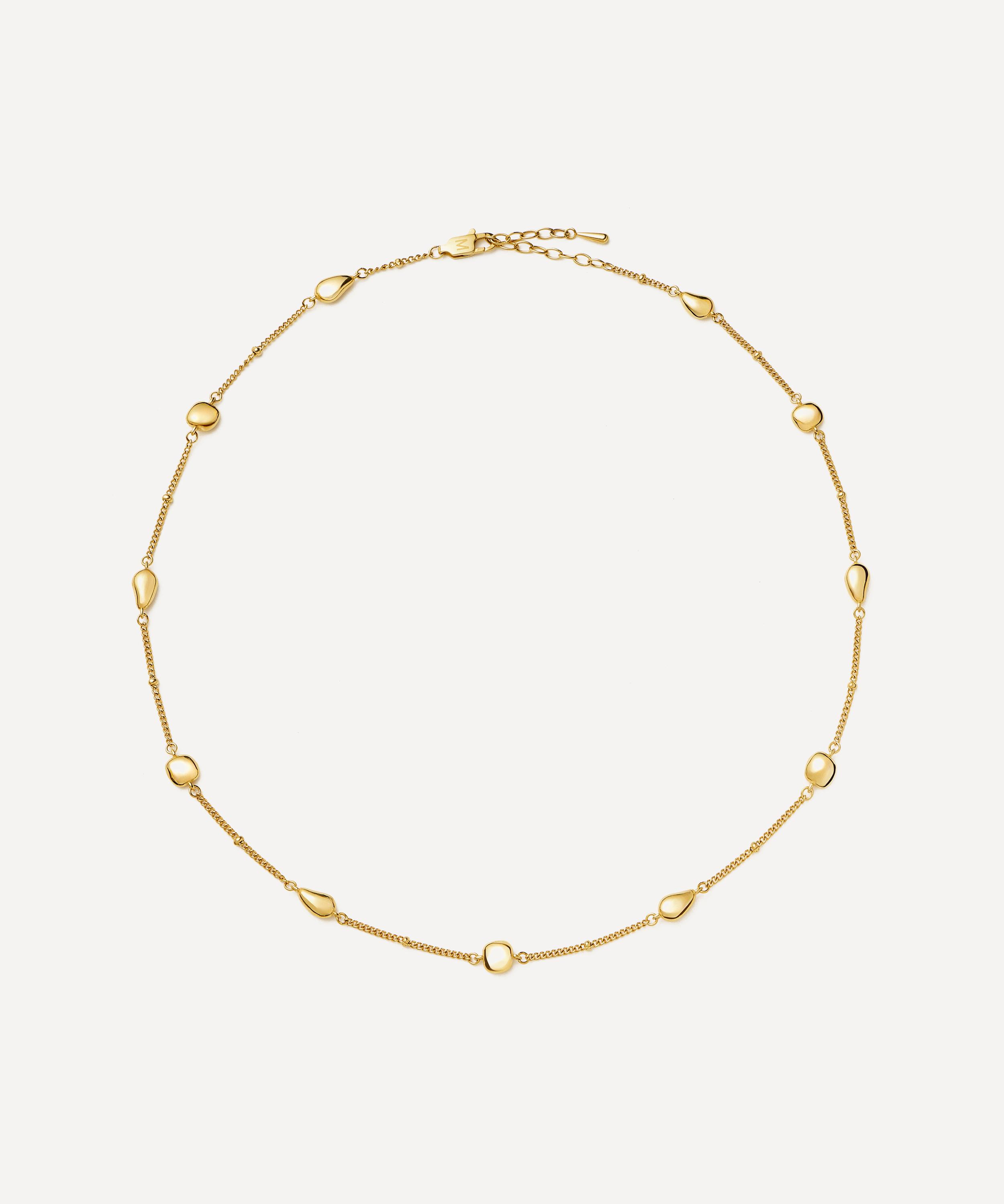 Missoma - 18ct Gold-Plated Molten Teardrop Multi Charm Necklace