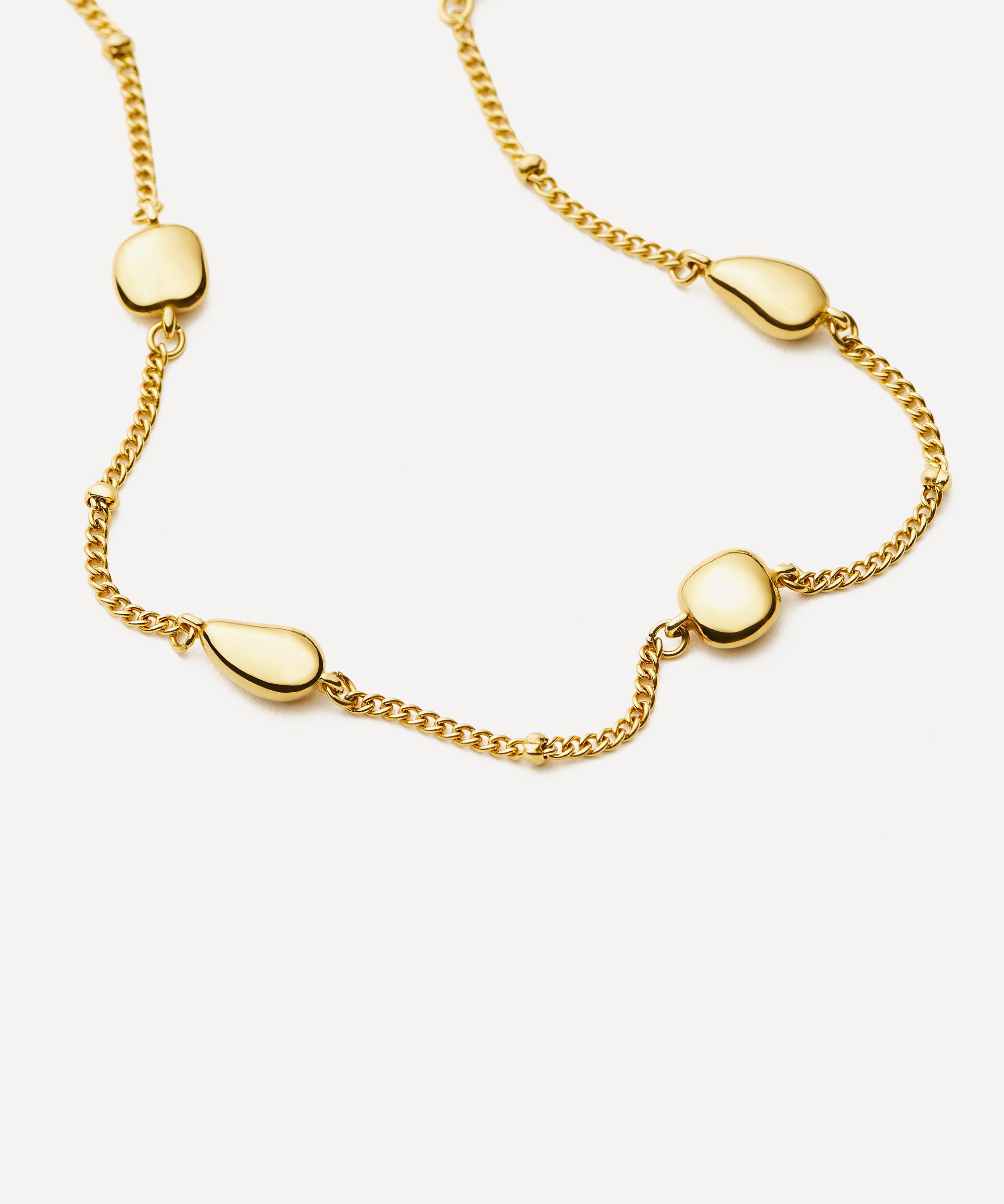 Missoma - 18ct Gold-Plated Molten Teardrop Multi Charm Necklace image number 2