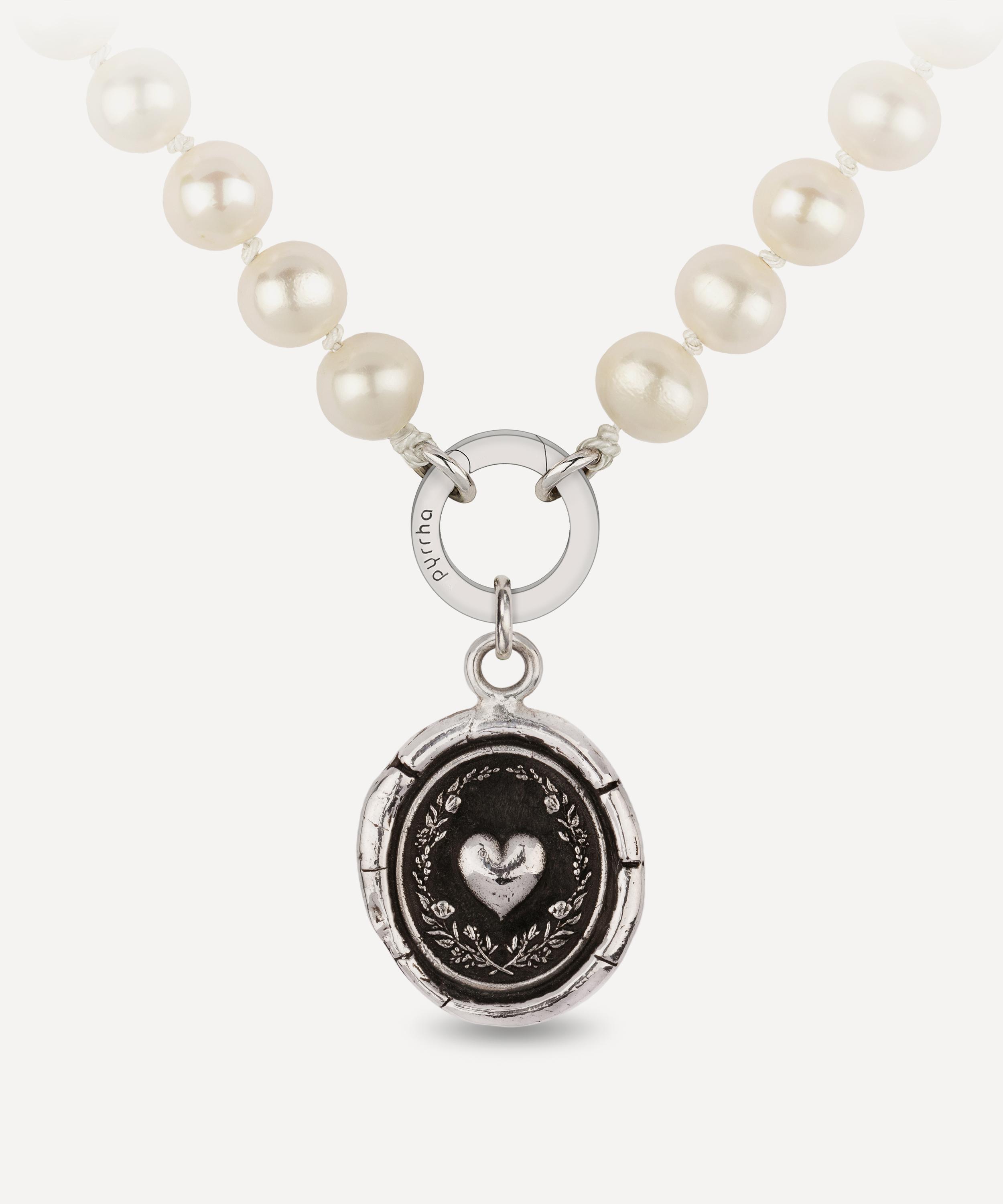 Pyrrha - Sterling Silver Self-Love Freshwater Pearl Pendant Necklace