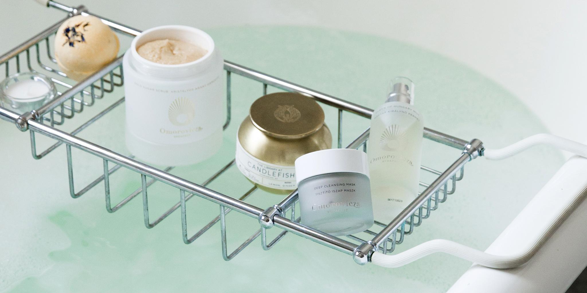 Selection of luxury skincare products