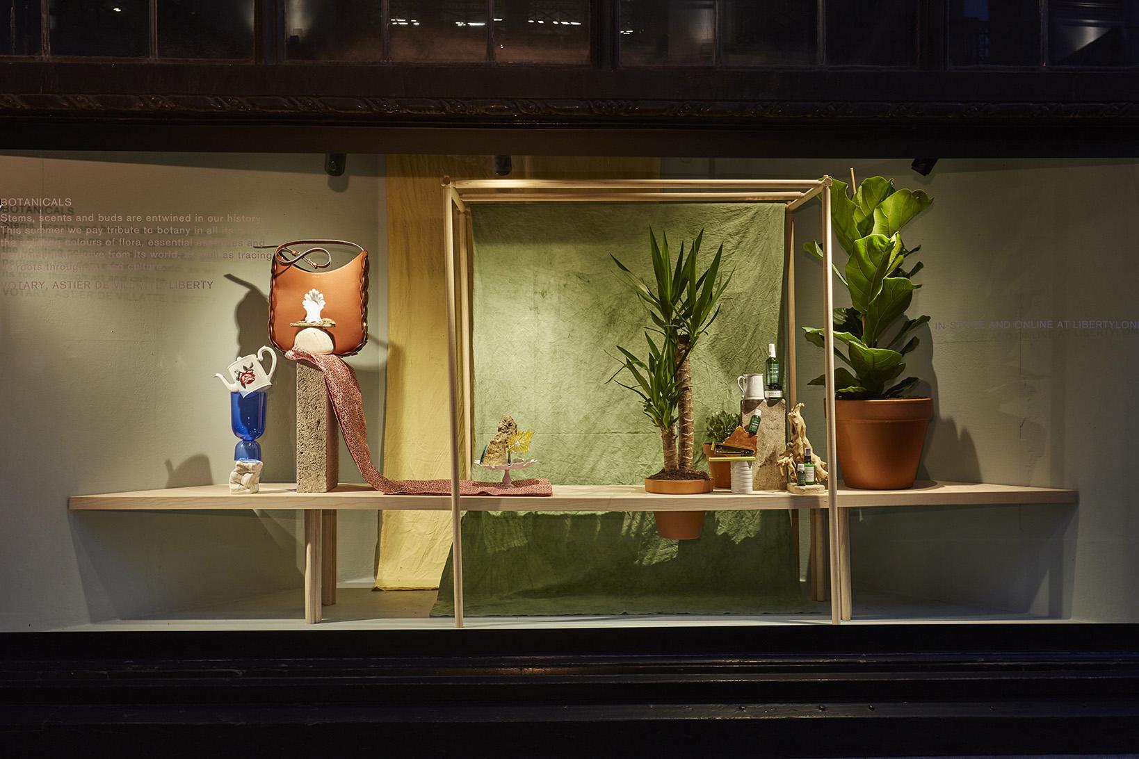 liberty window displays behind the window botanical