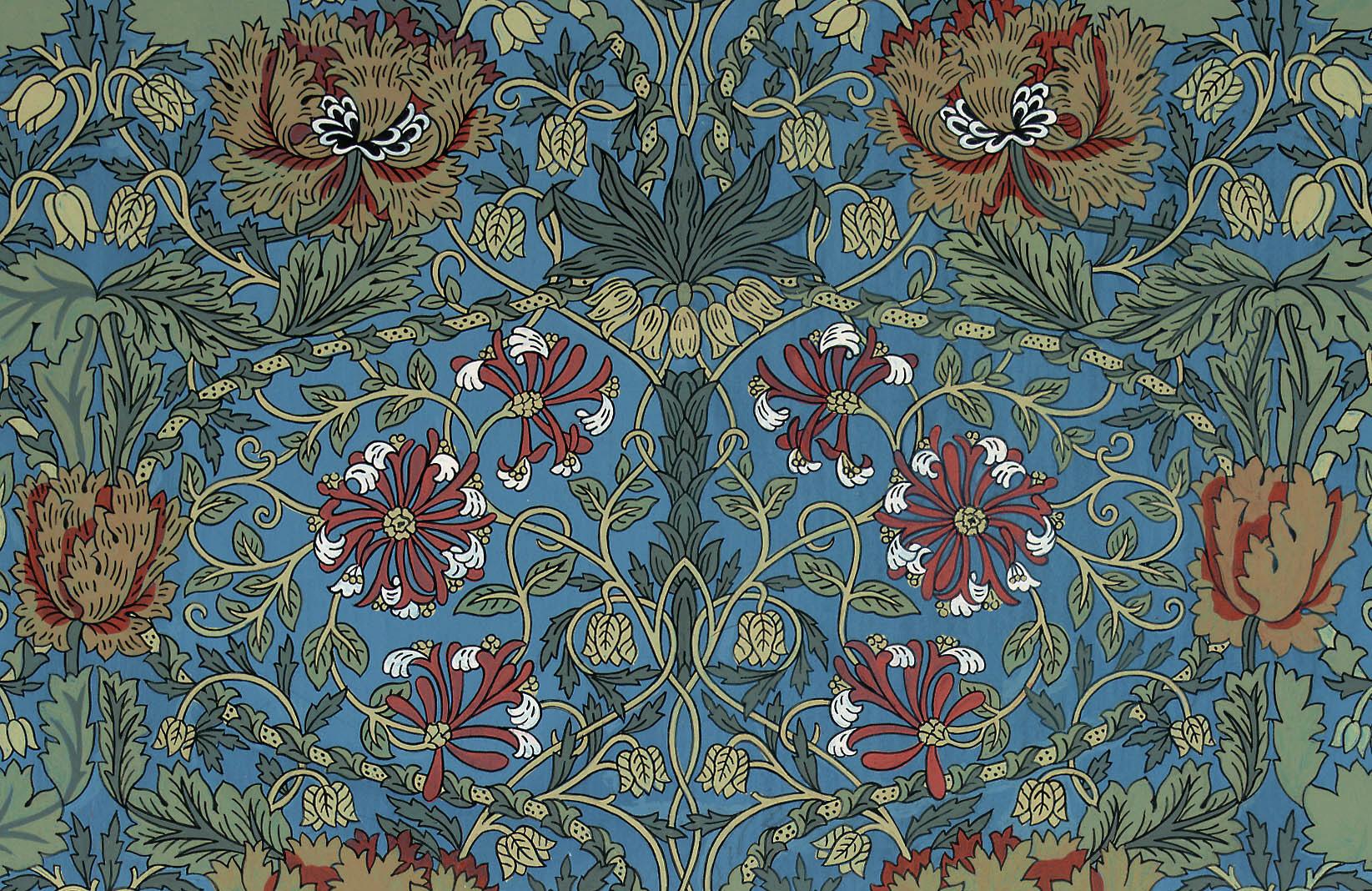 William Morris - Curtains Soft Furnishings Cotton Fabric - Golden