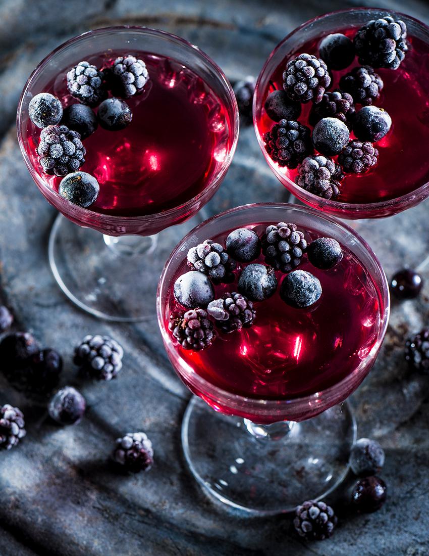 Shimmering Damson Vodka Jellies