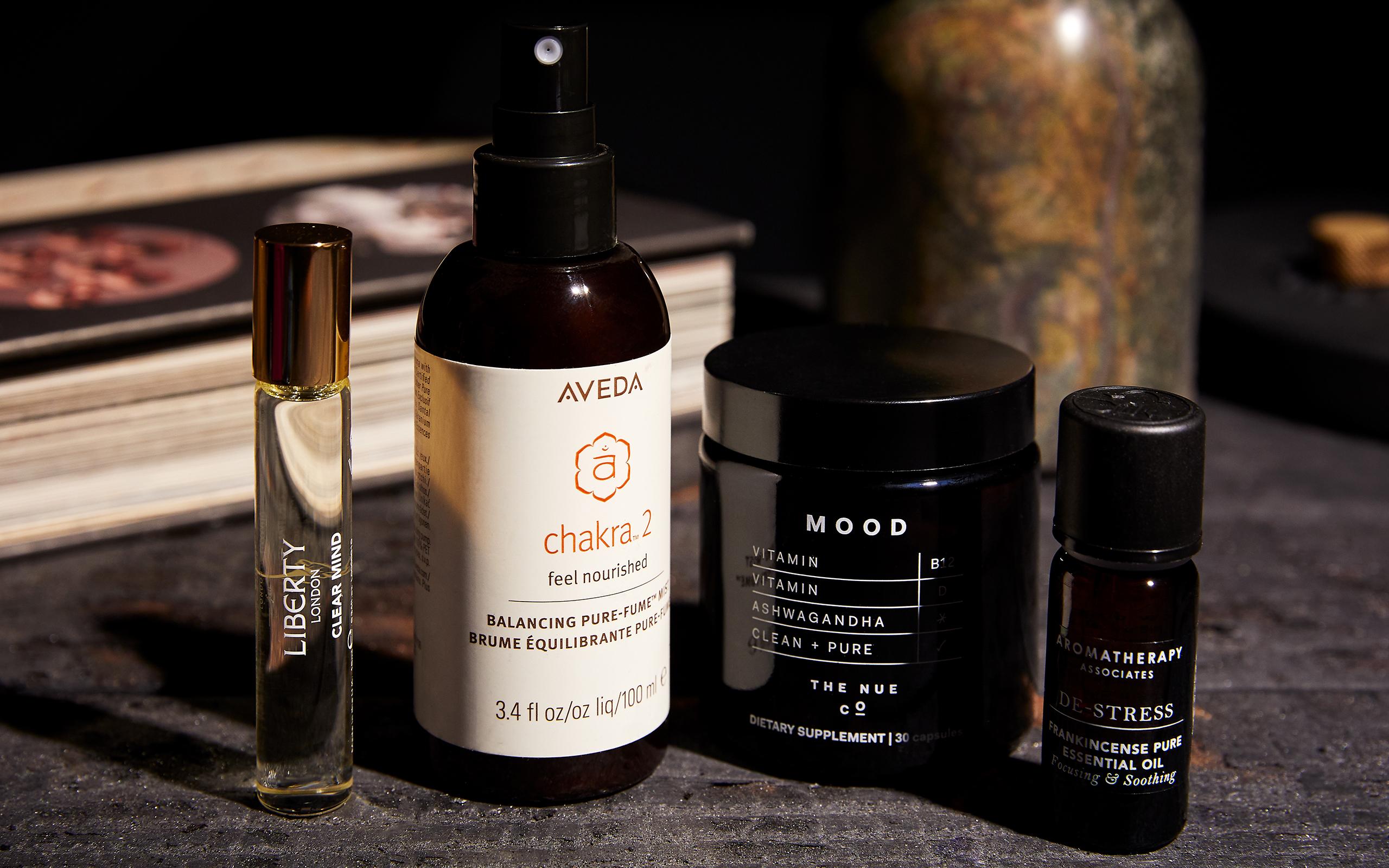Selection of wellness beauty products