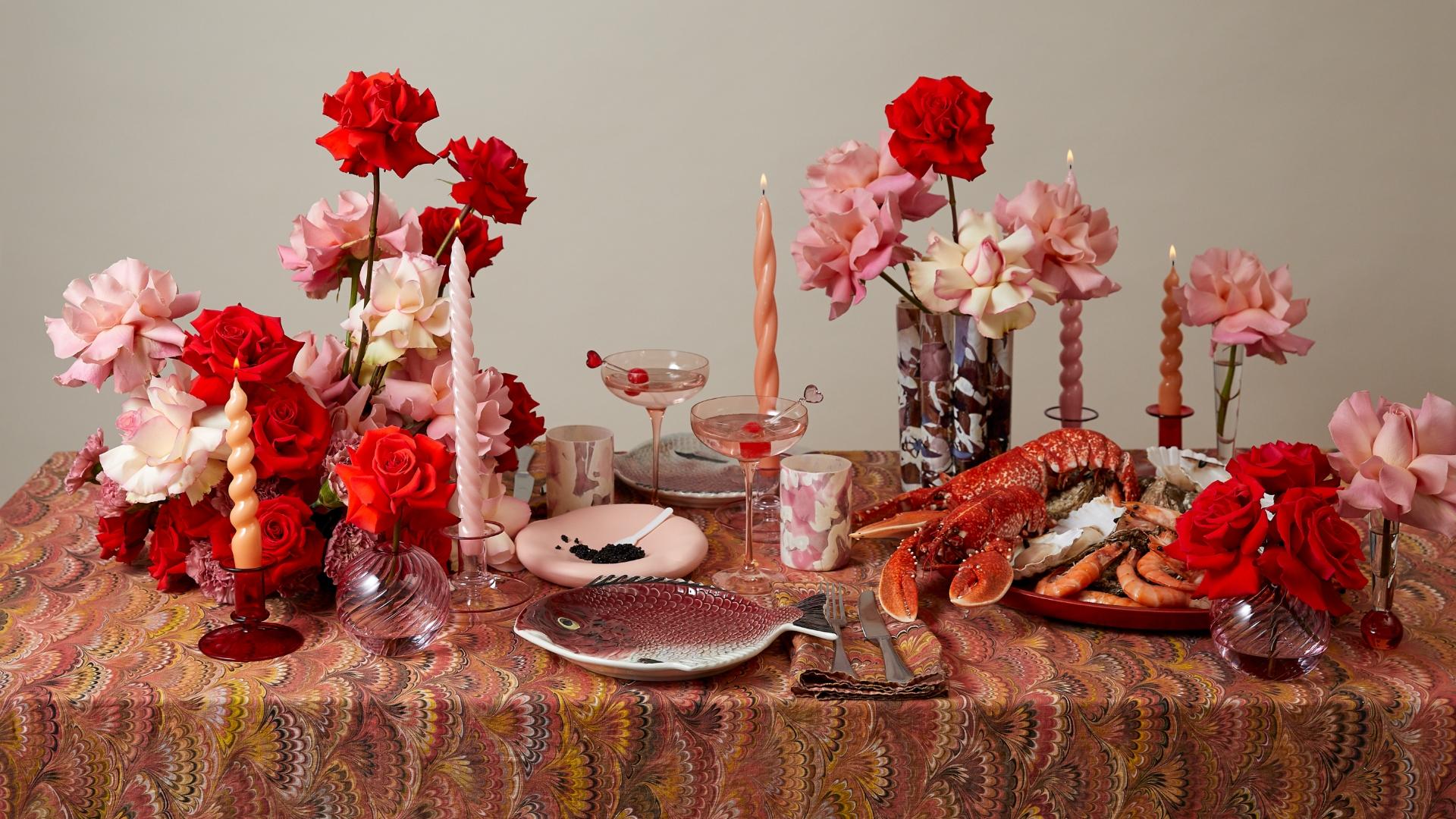 set the scene for valentines day with tablescaping