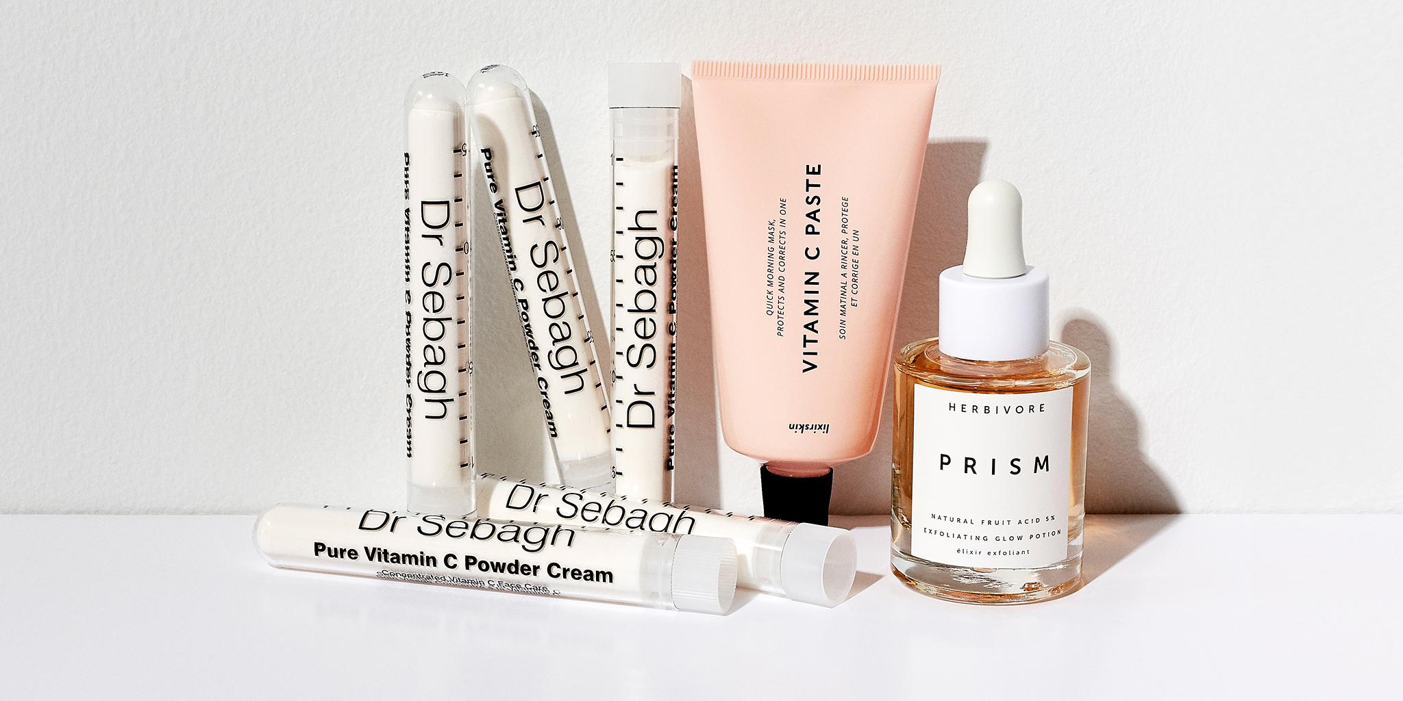 Group of luxury skincare products