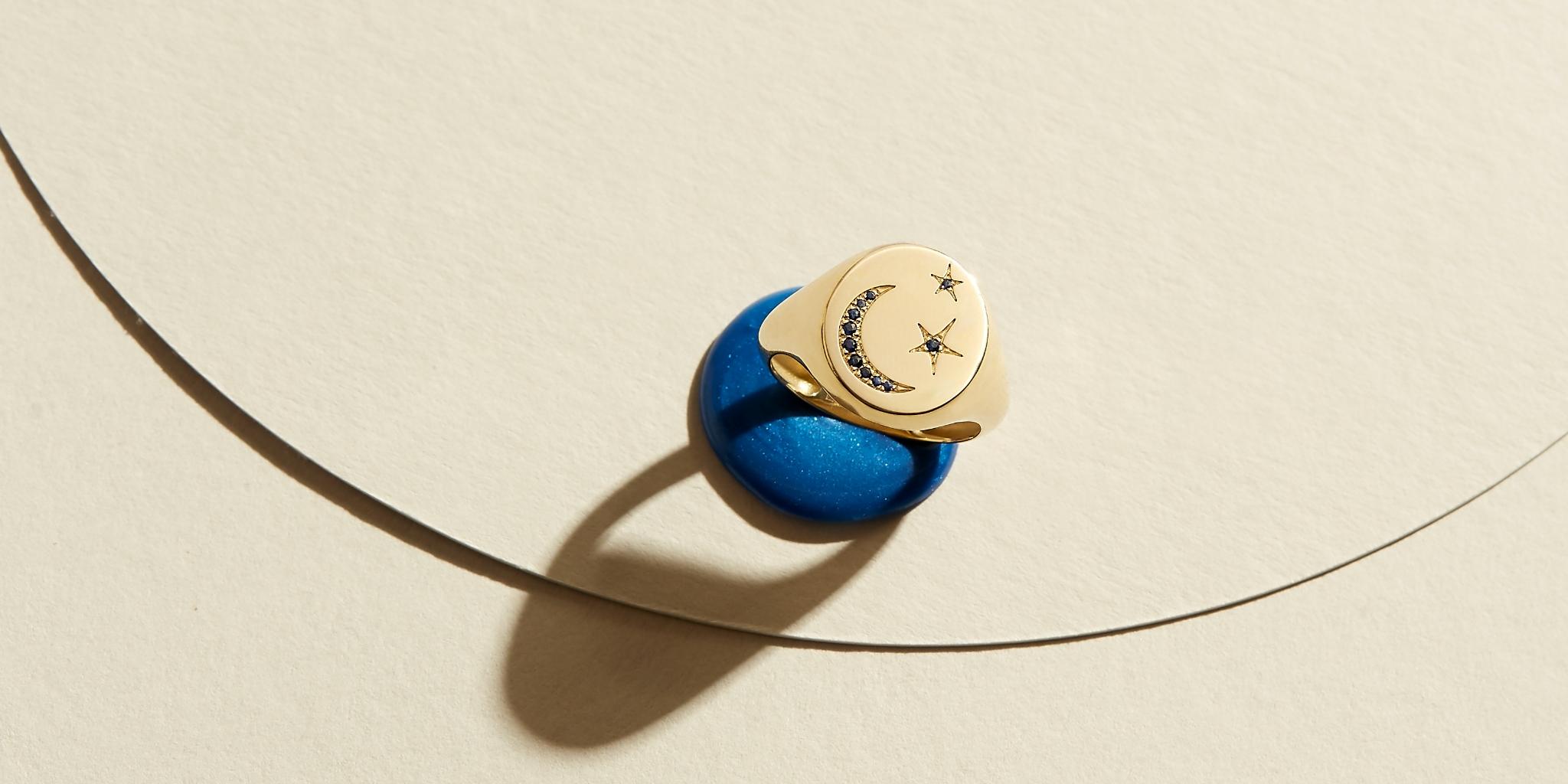 liberty's black friday wishlist - signet ring with moon and stars