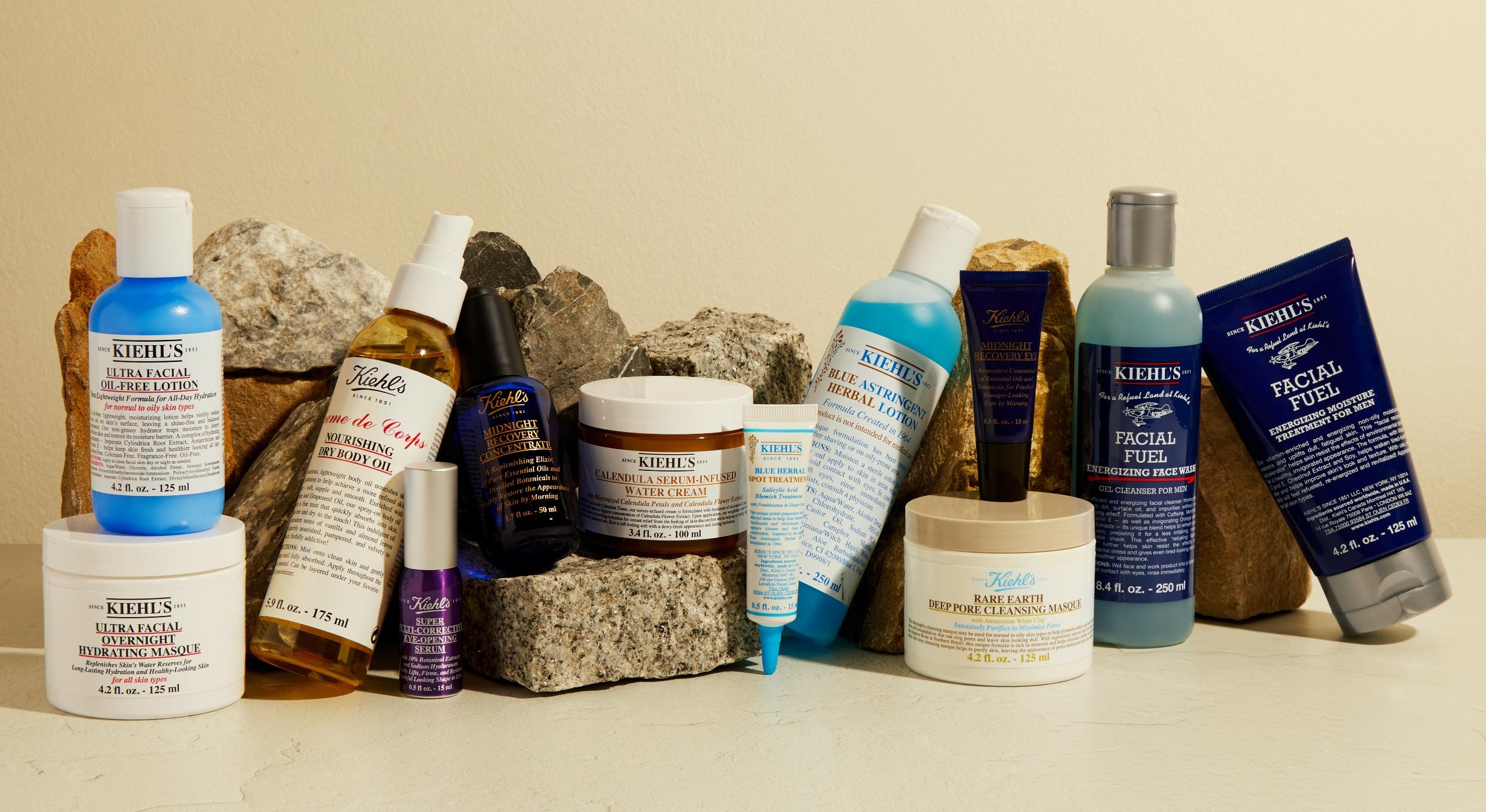 Selection of Kiehls Skincare Products