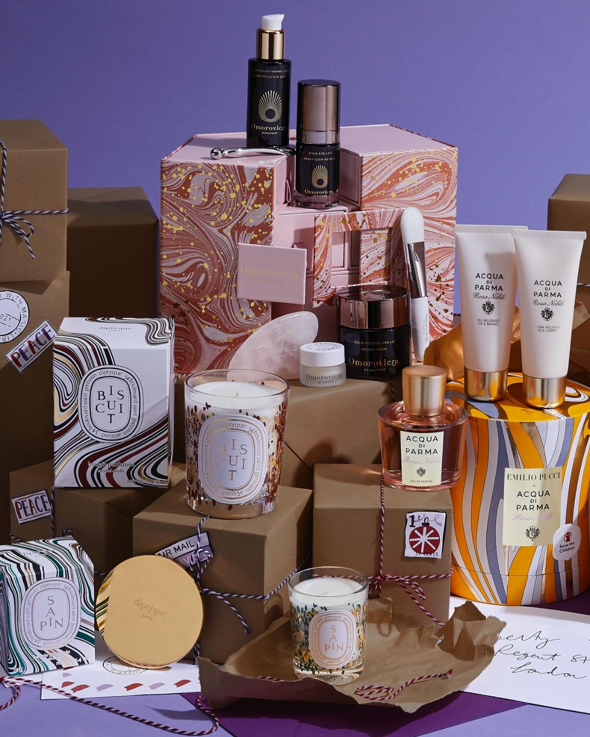 Selection of beauty gifts for Christmas