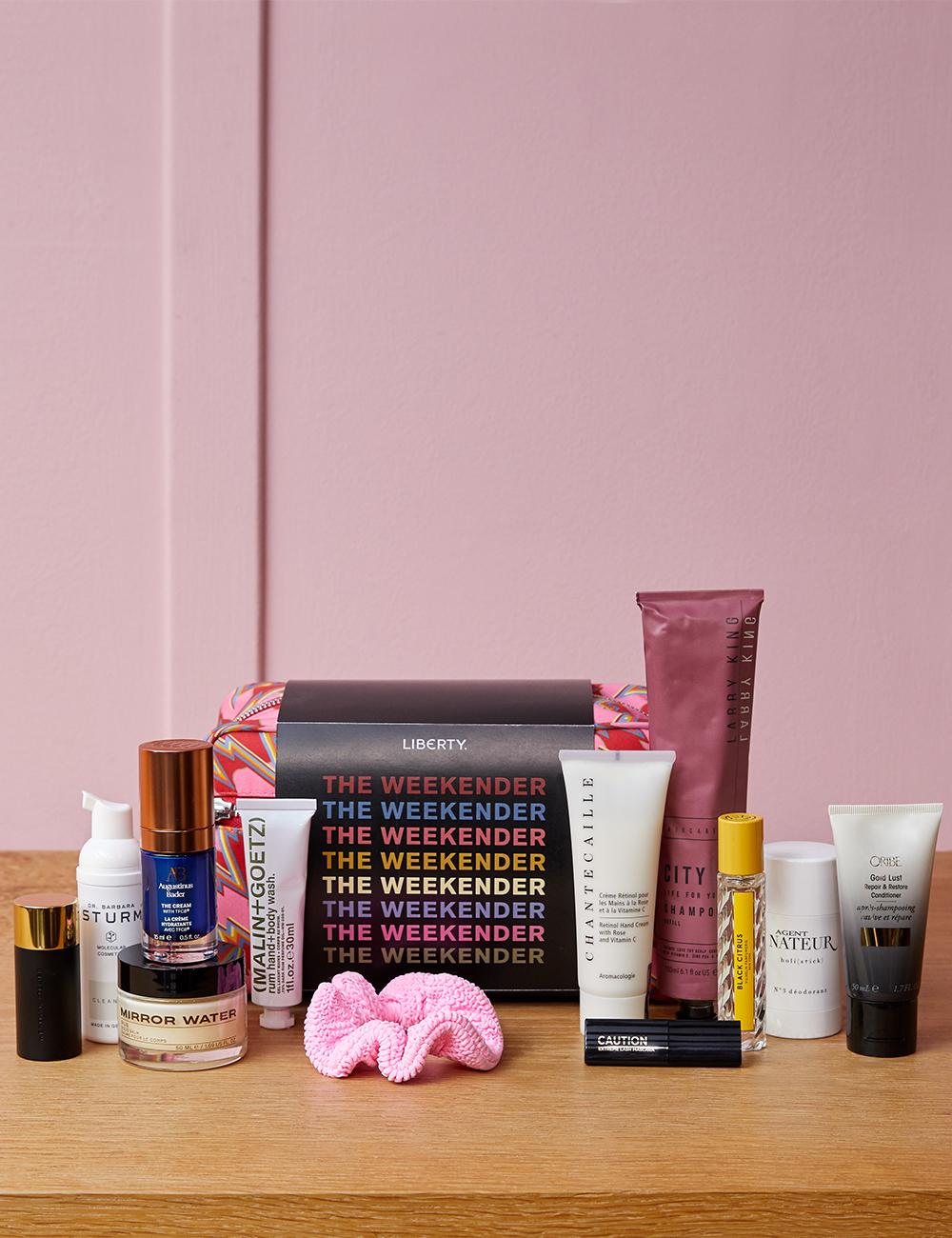 What's inside the Liberty Weekender Beauty Kit?