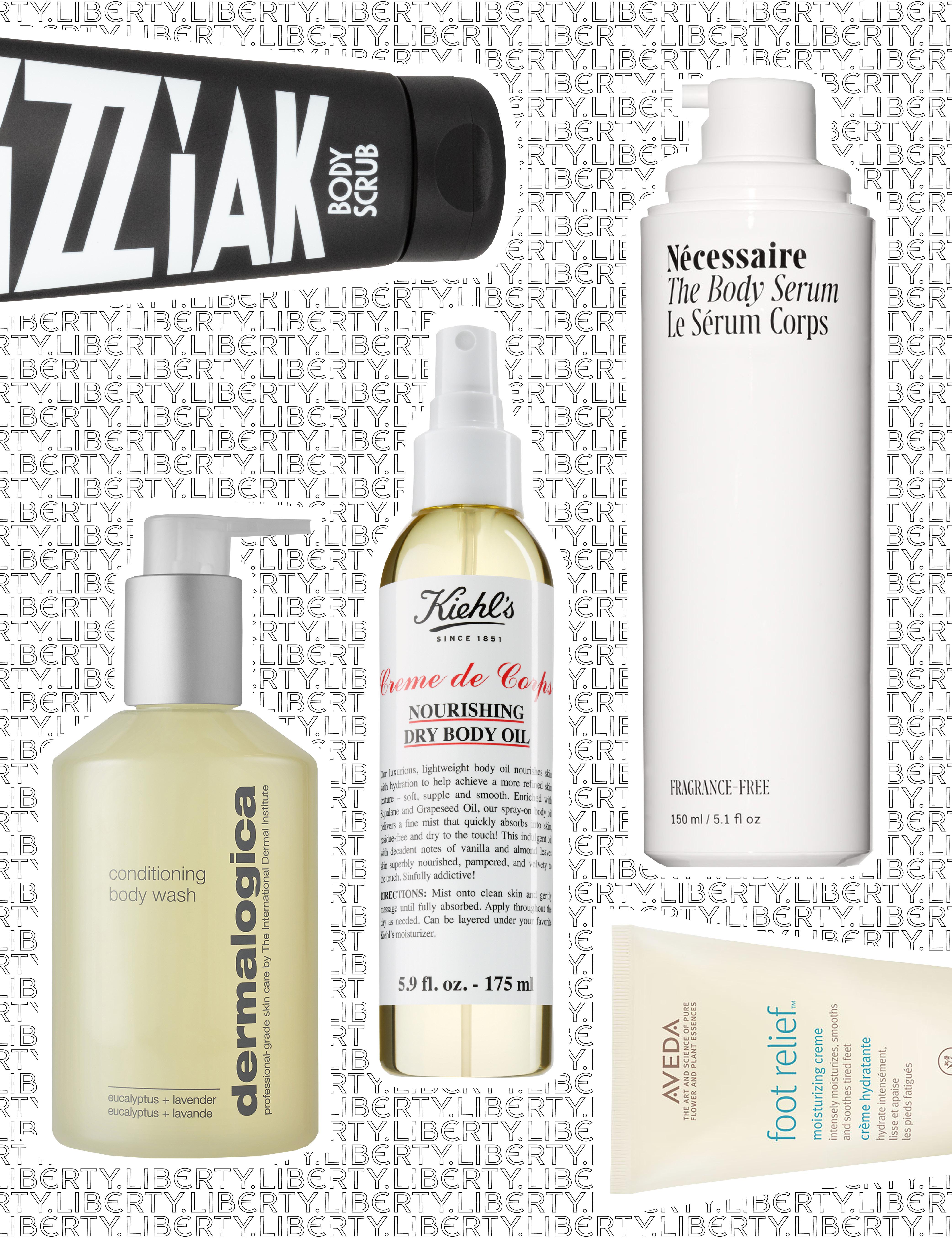 Selection of luxury bodycare products available at Liberty