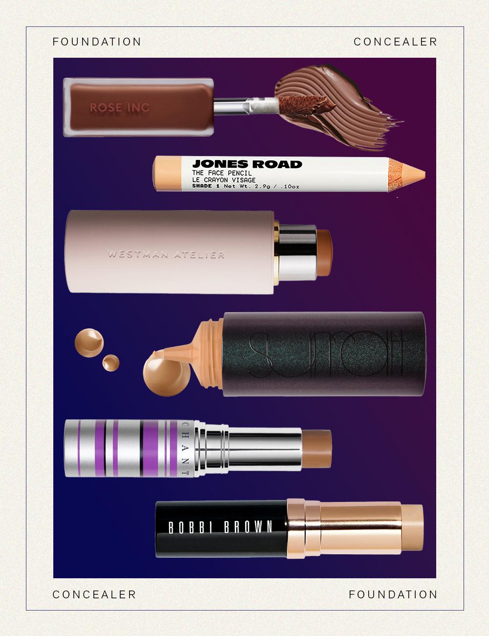 Selection of luxury foundations and concealers available at Liberty