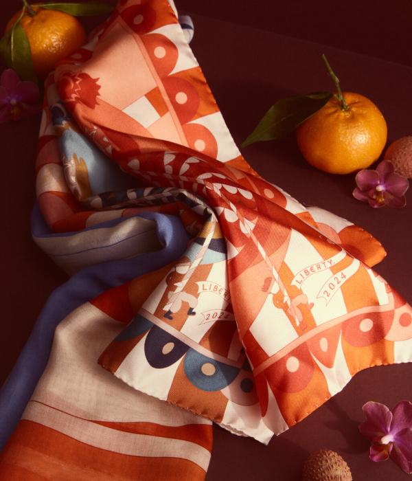 Liberty Love Birds 45x45 Silk Twill Scarf