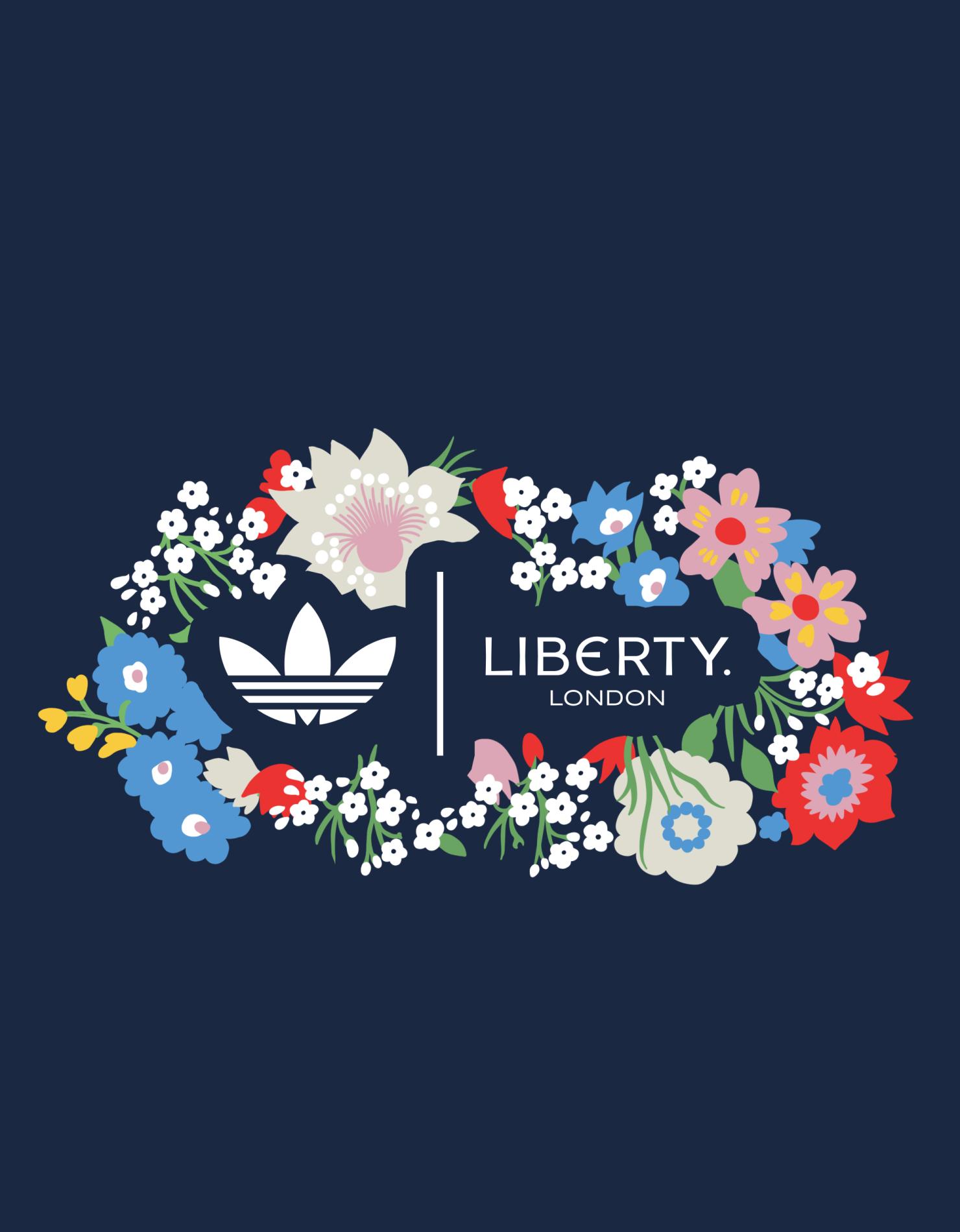 A painting of the adidas Originals x Liberty London floral fabric