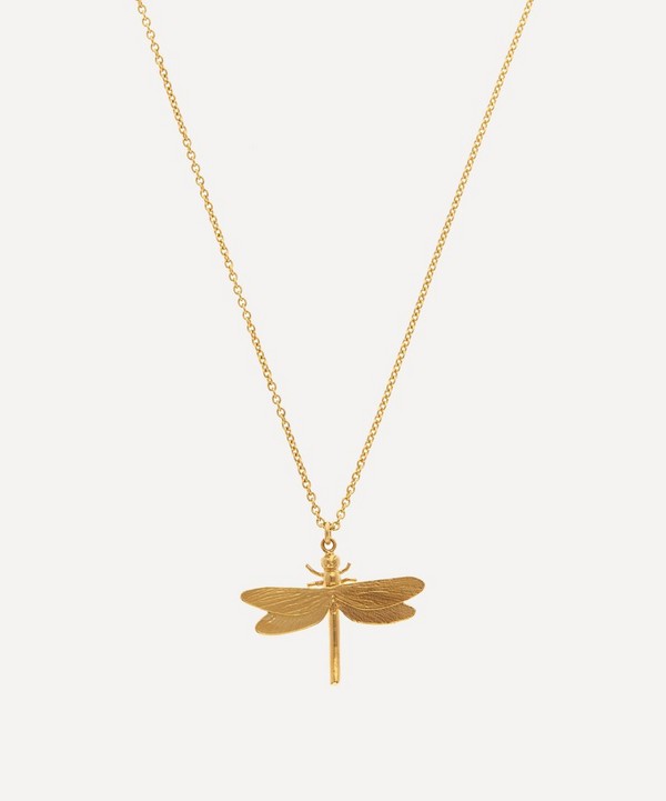 Alex Monroe - Gold-Plated Dragonfly Pendant Necklace image number 0
