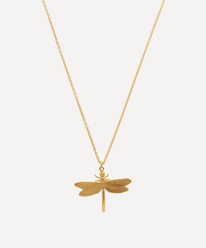 Gold-Plated Dragonfly Pendant Necklace