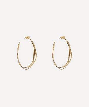 Gold-Plated Fine Twist Hoop Earrings
