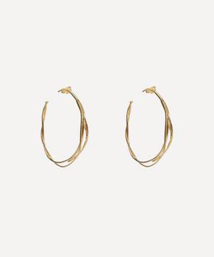 Alex Monroe - Gold-Plated Fine Twist Hoop Earrings image number 0