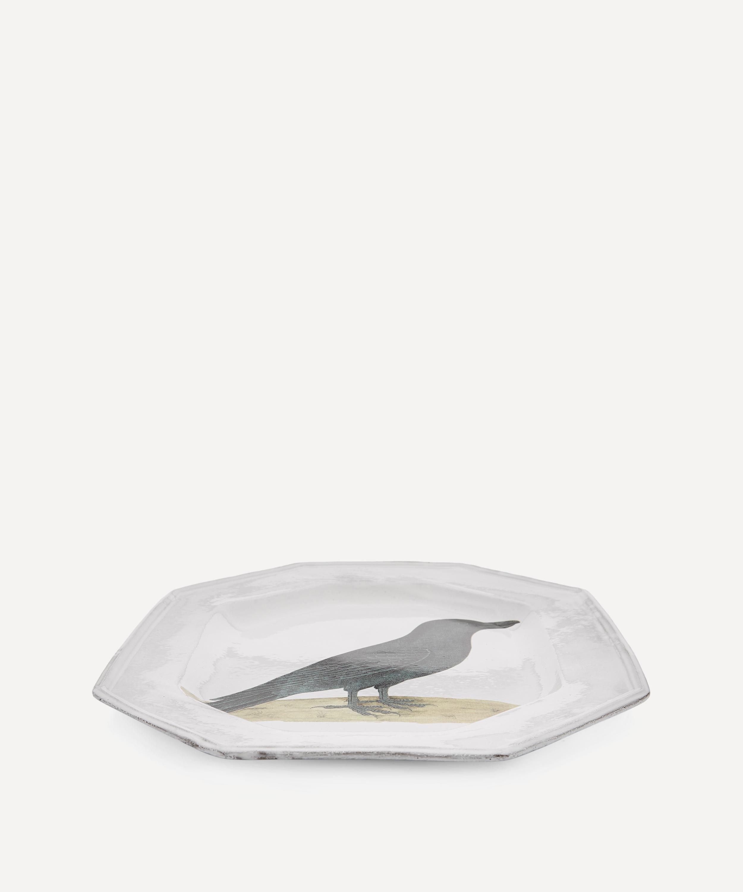 Astier de Villatte - Oval Octagonal Raven Platter image number 1