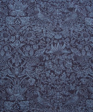 Liberty Fabrics Interiors - Blue Strawberry Meadow Print Linen Union image number 0