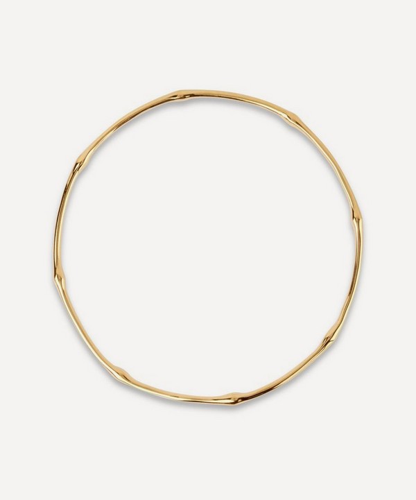 Dinny Hall - Gold Plated Vermeil Silver Bamboo Bangle image number null