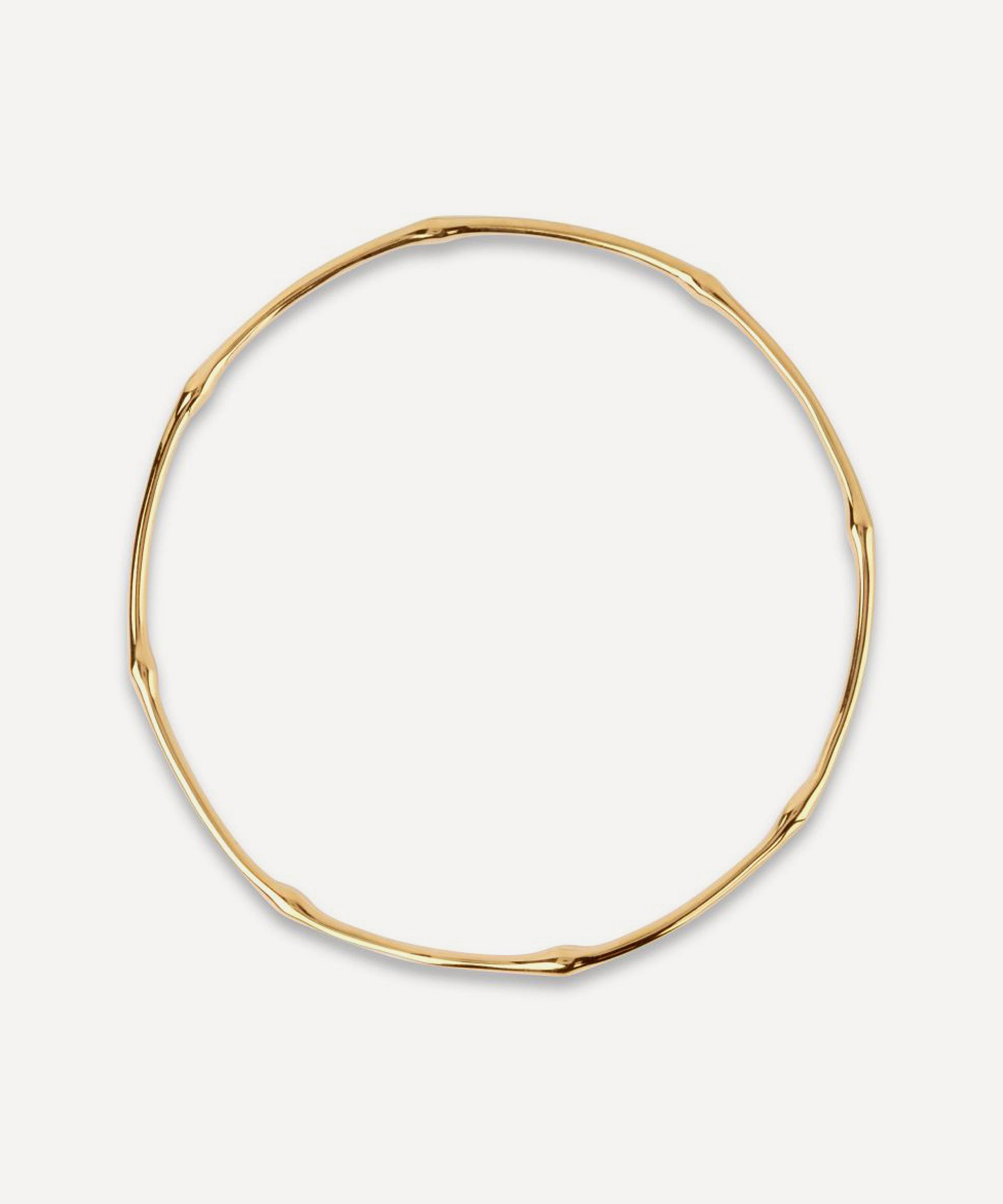Dinny Hall - Gold Plated Vermeil Silver Bamboo Bangle image number 