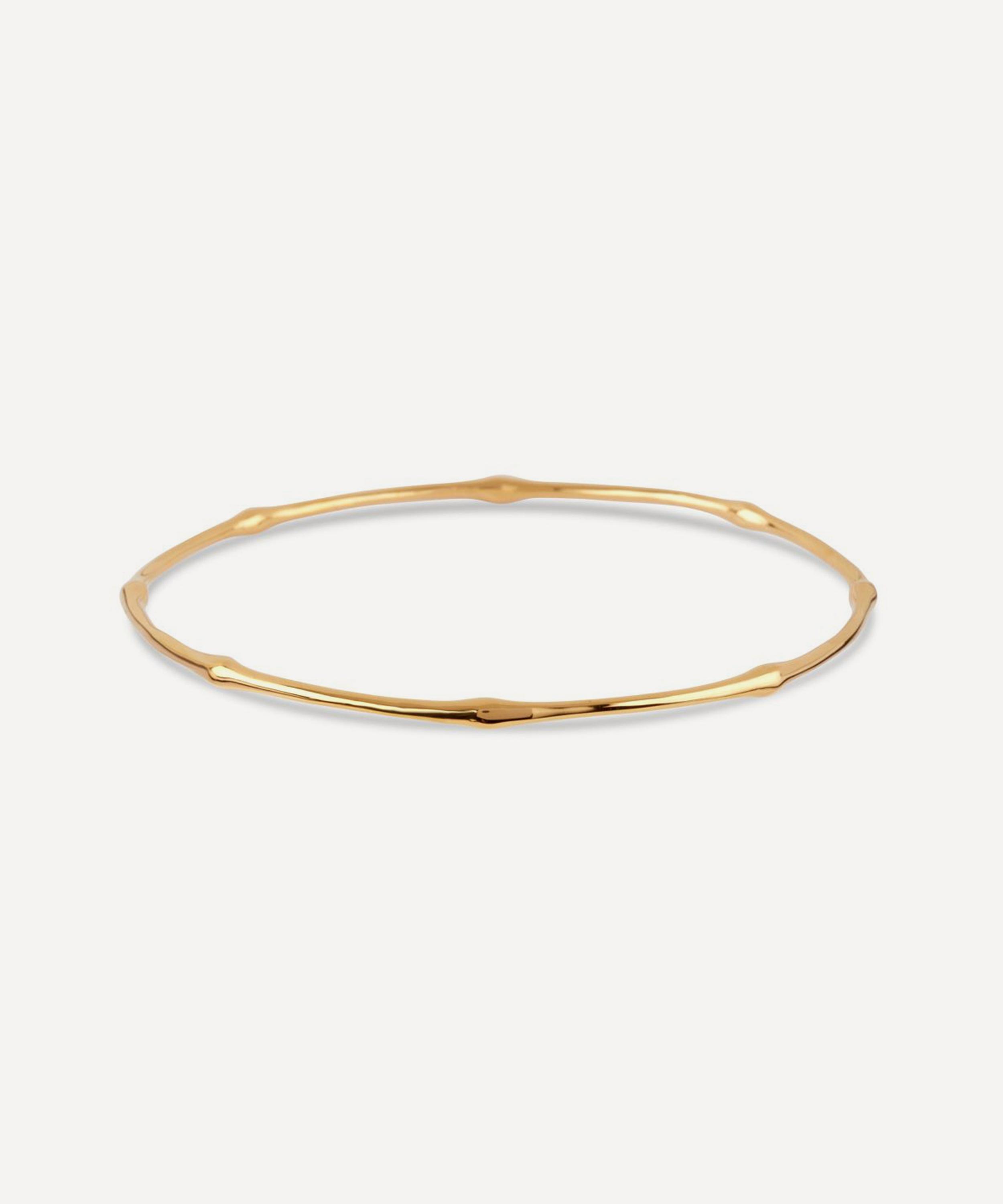 Dinny Hall - Gold Plated Vermeil Silver Bamboo Bangle image number 