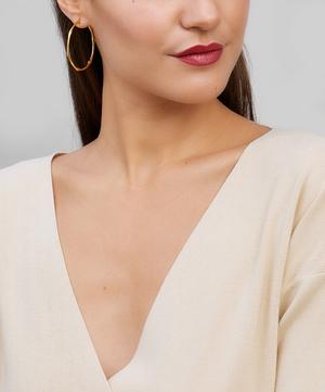 Dinny Hall - Gold Plated Vermeil Silver Large Bamboo Hoop Earrings image number 1