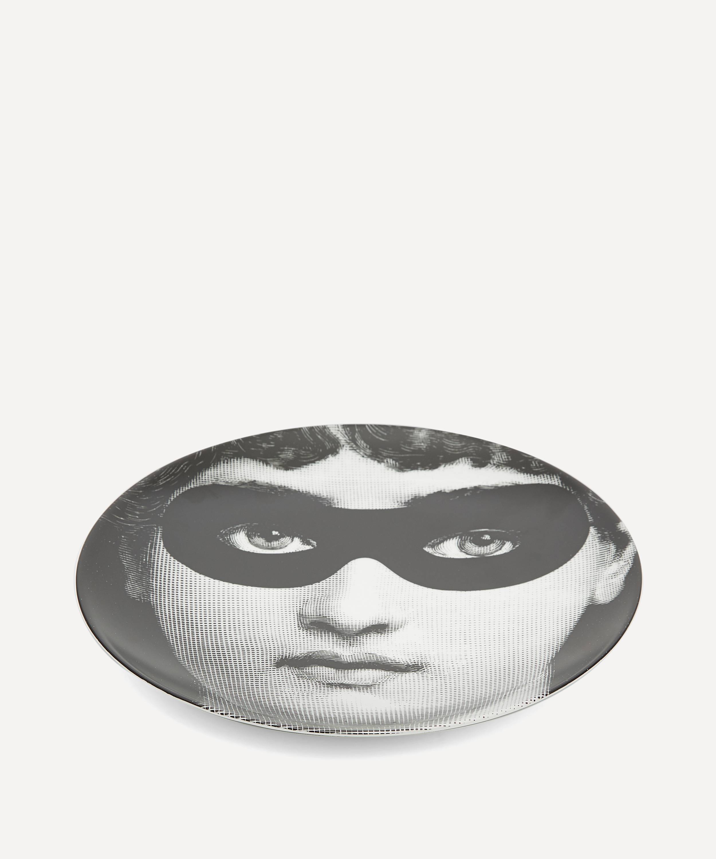 Fornasetti Masked Woman Plate - Metallic