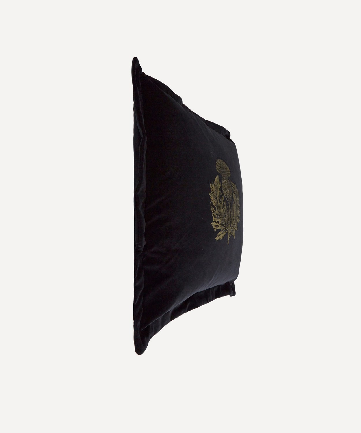 Timorous Beasties - Thistle Velvet Cushion image number 1