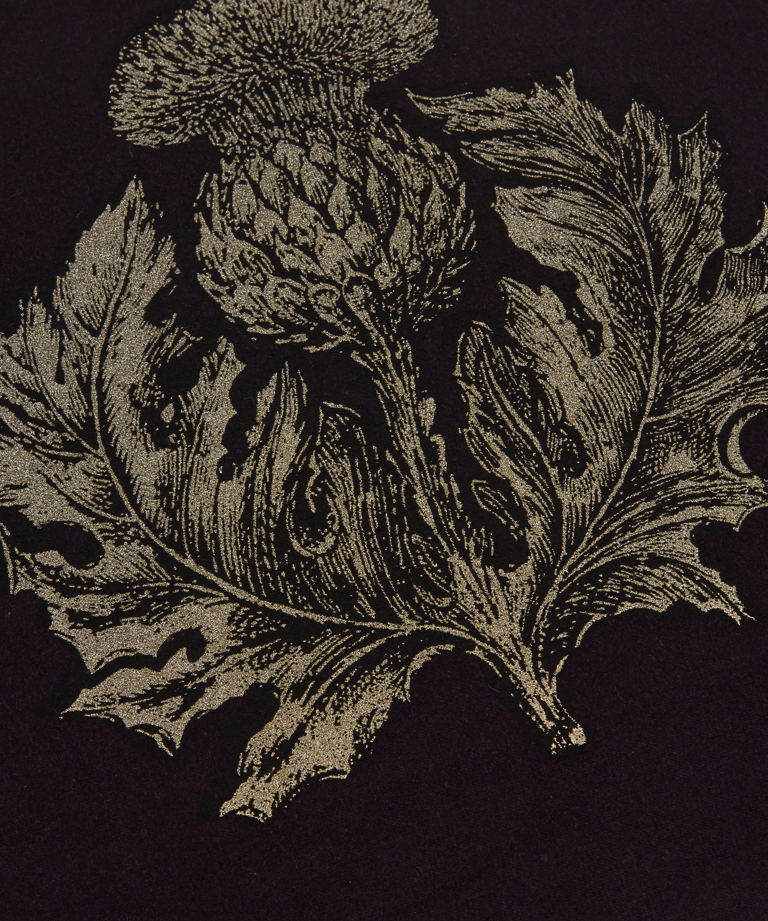 Timorous Beasties - Thistle Velvet Cushion image number 3